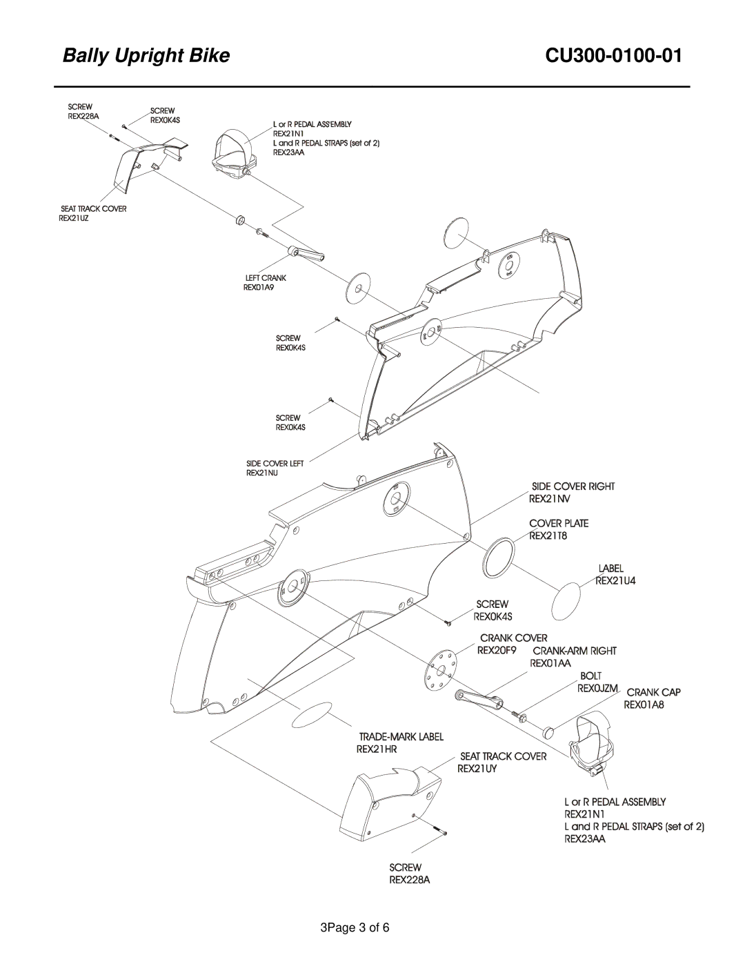 Life Fitness CU300-0100-01 manual 3Page 3 