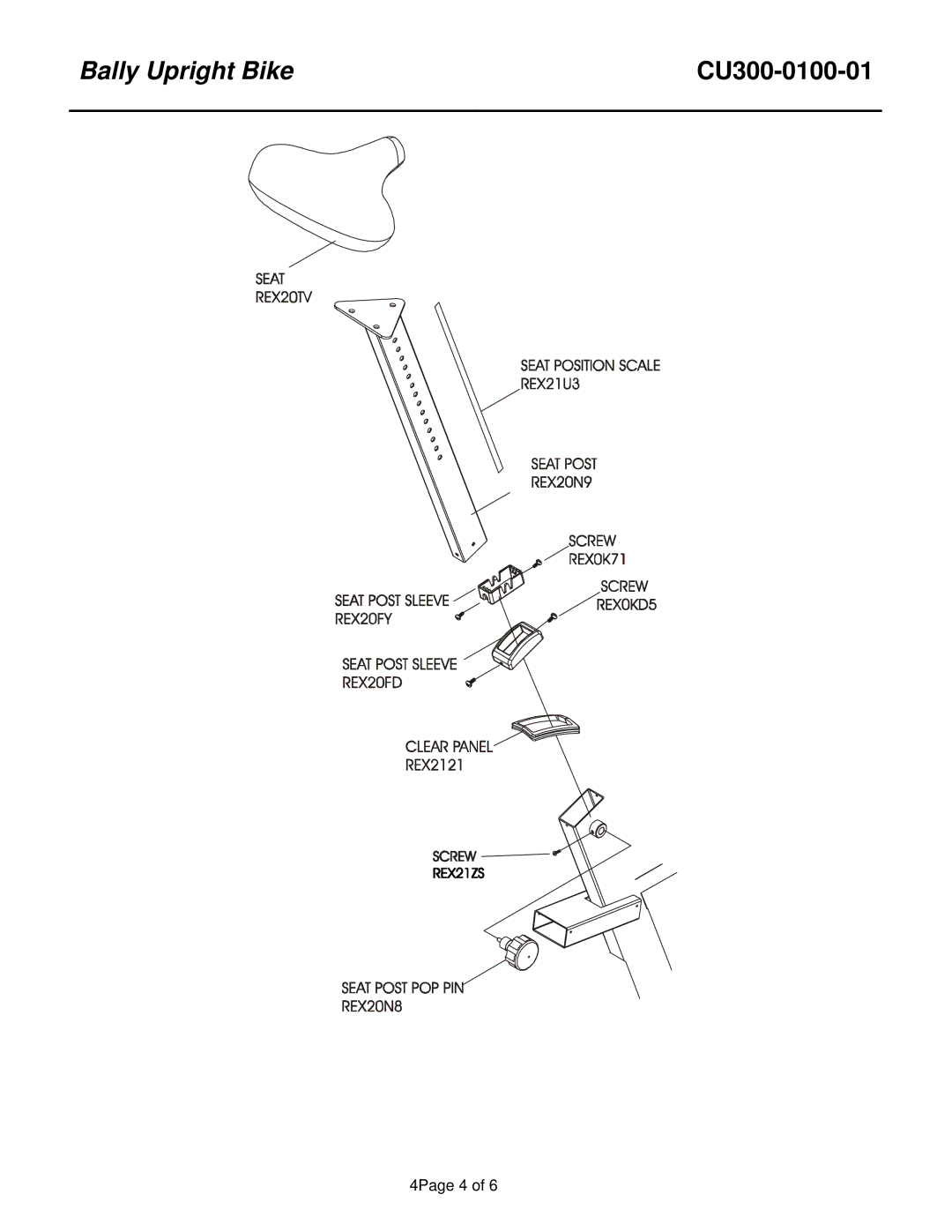 Life Fitness CU300-0100-01 manual 4Page 4 