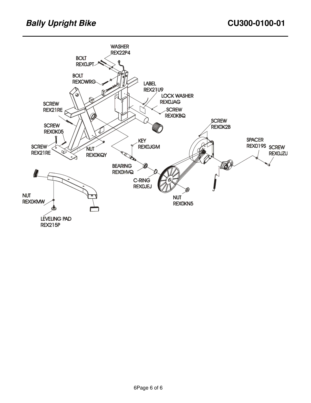 Life Fitness CU300-0100-01 manual 6Page 6 