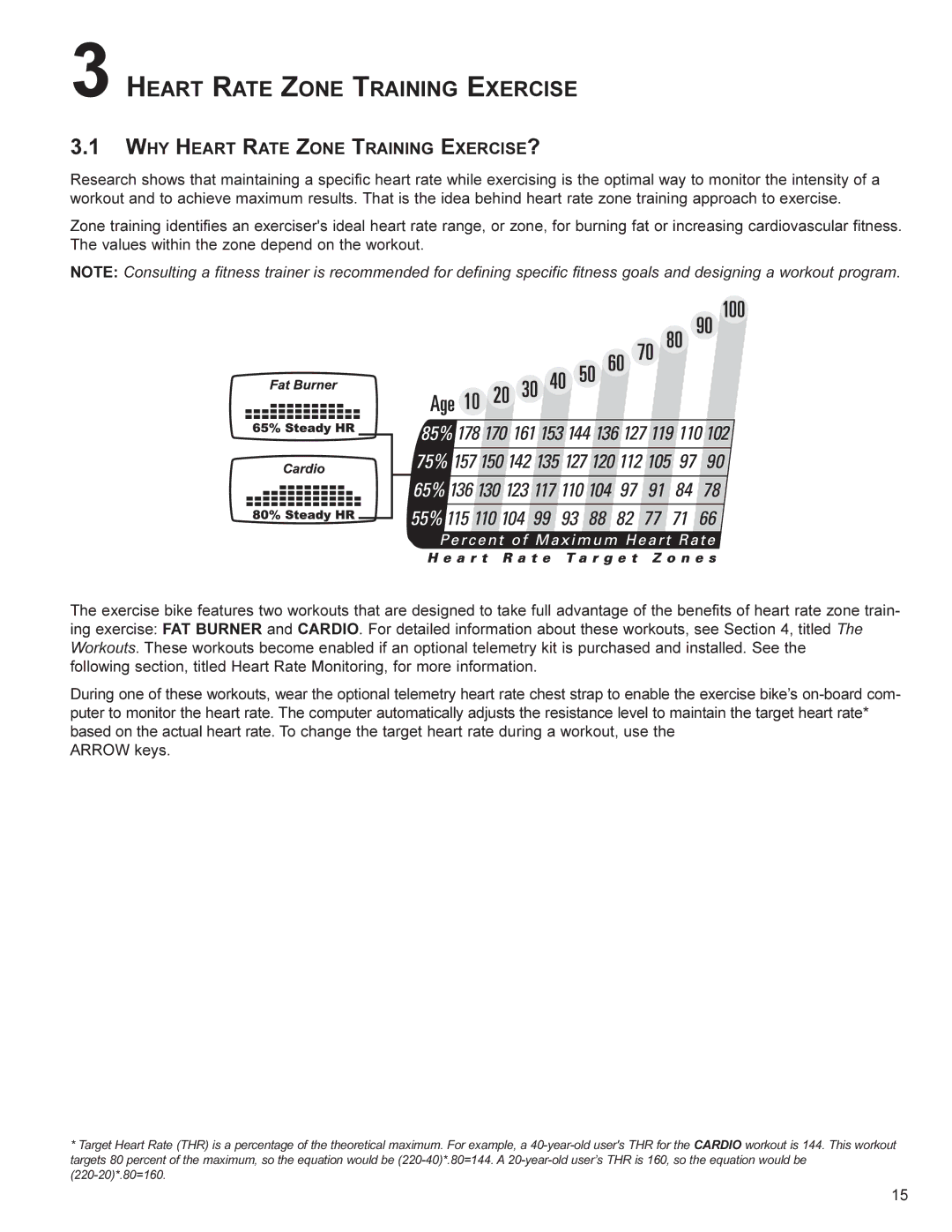 Life Fitness CU300, CR300 user manual Heart Rate Zone Training Exercise, WHY Heart Rate Zone Training EXERCISE? 