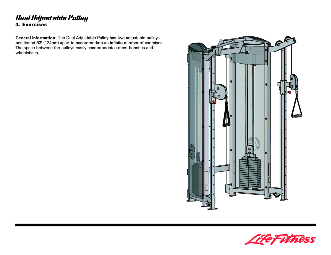 Life Fitness Dual Adjustable Pulley owner manual Exercises 