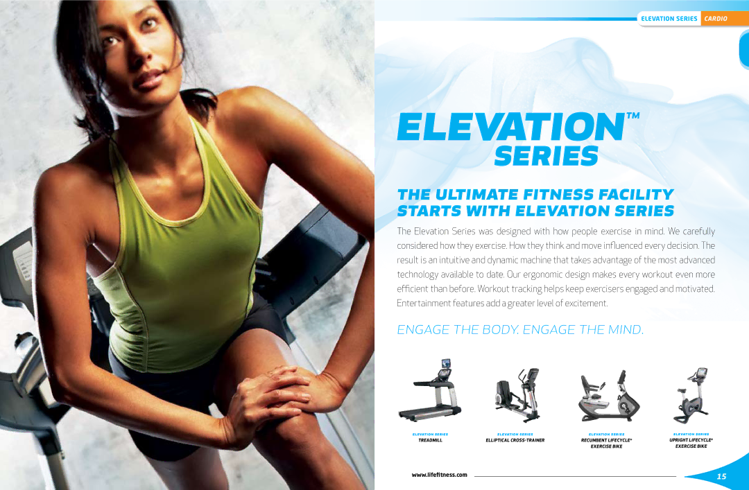 Life Fitness Elevation Series manual Engage the BODY. Engage the Mind 