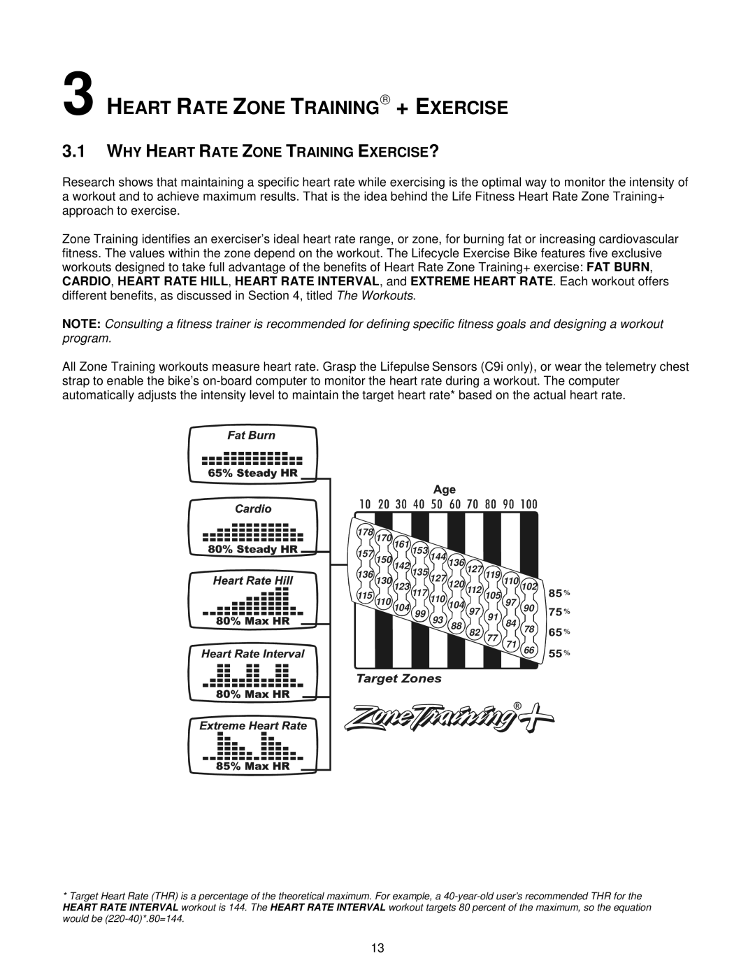 Life Fitness Exercise Bike manual Heart Rate Zone TRAINING + Exercise, WHY Heart Rate Zone Training EXERCISE? 