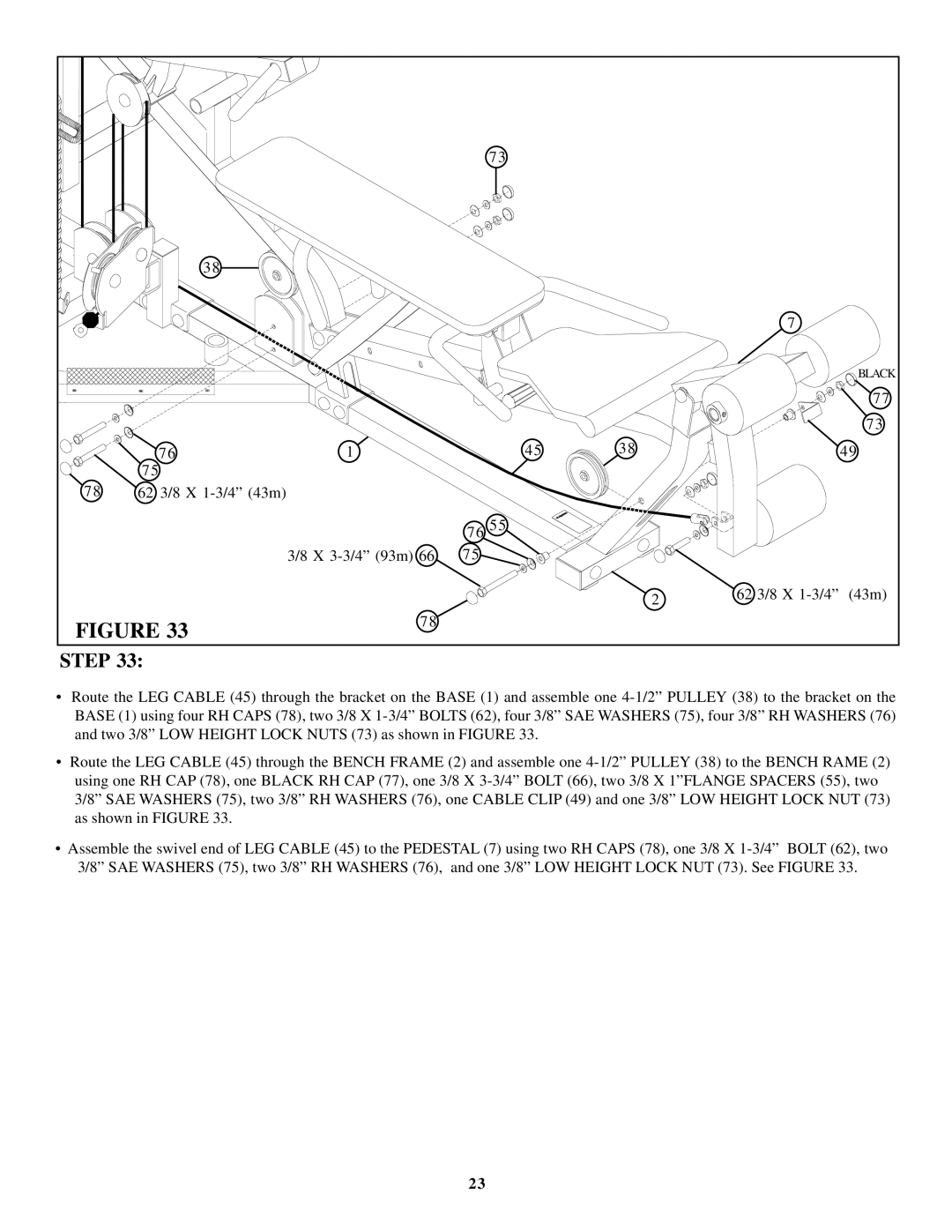 Life Fitness Fit-1 manual 62 3/8 X 1-3/4 43m X 3-3/4 93m 