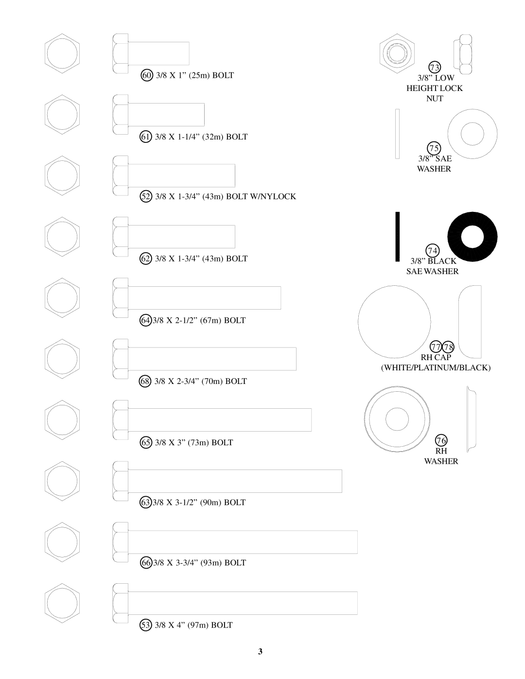 Life Fitness Fit-1 manual Height Lock NUT 