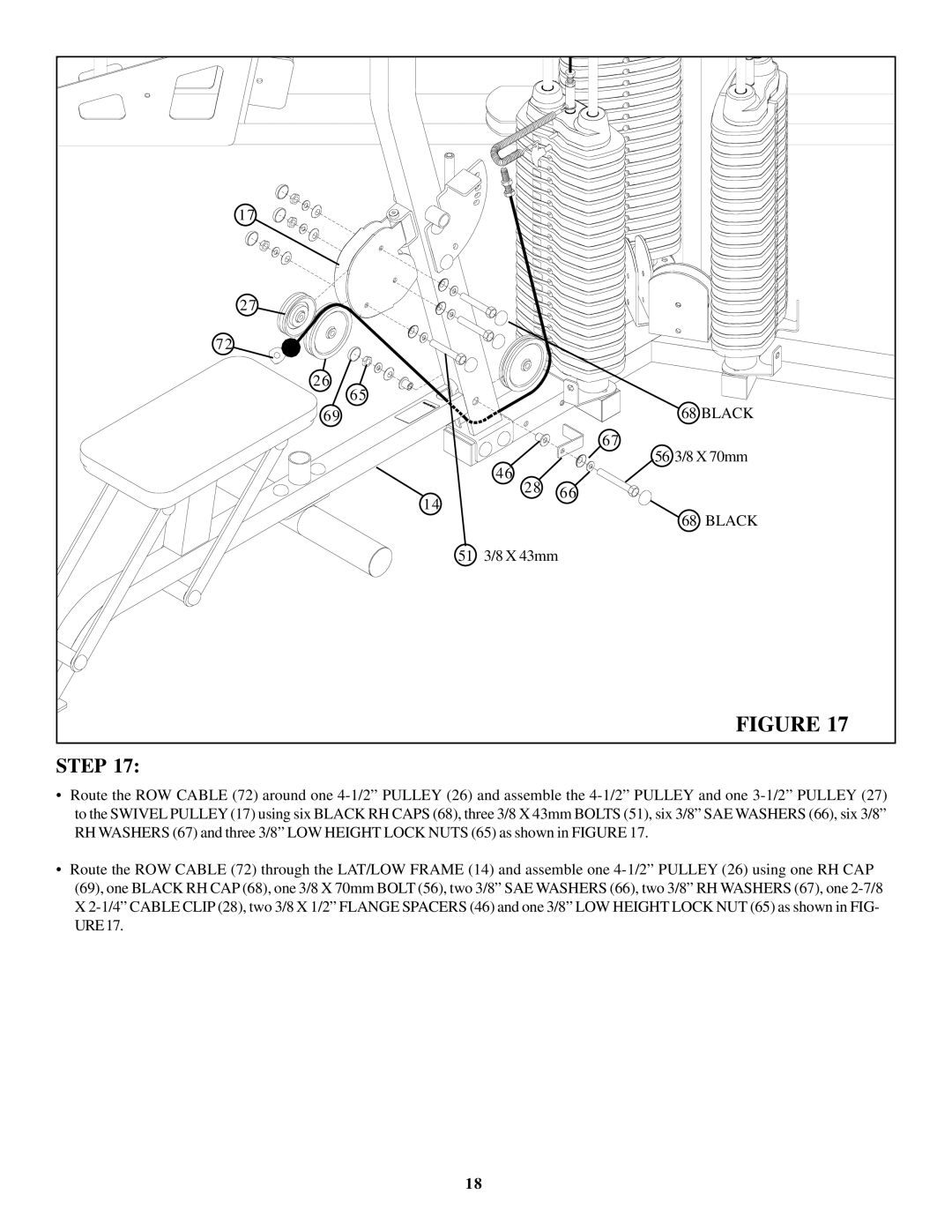 Life Fitness FIT 3 manual 56 3/8 X 70mm 