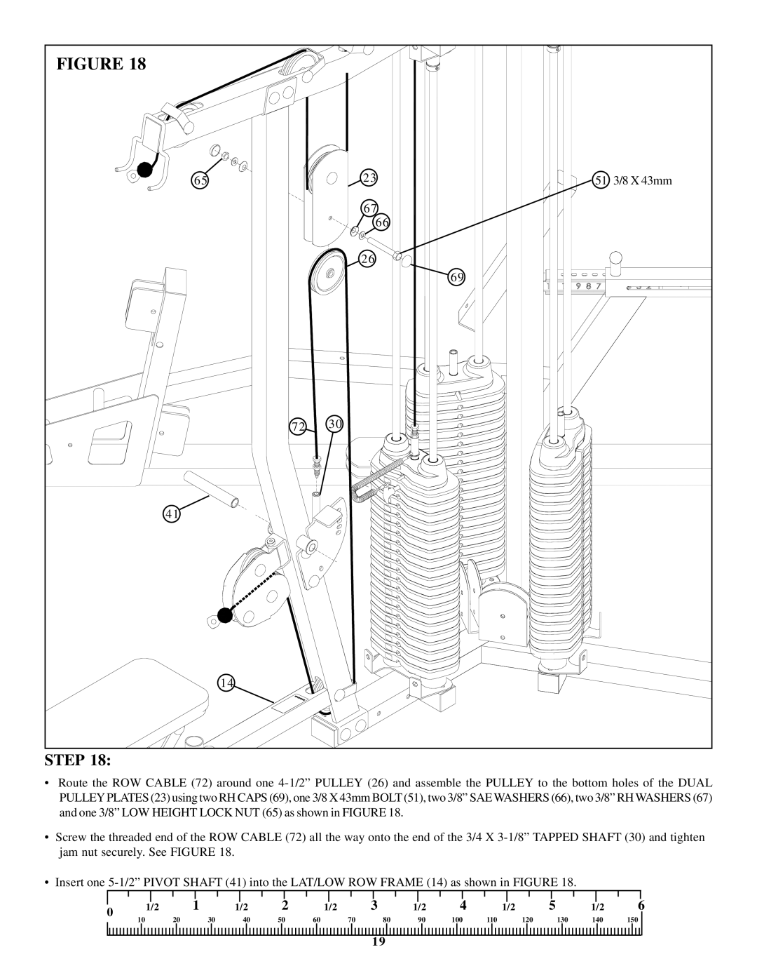 Life Fitness FIT 3 manual 51 3/8 X 43mm 