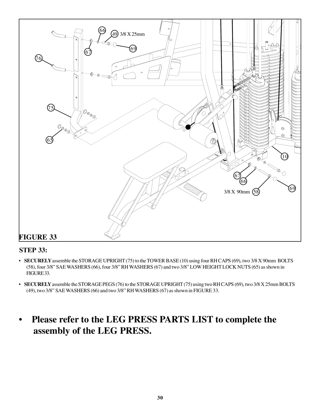 Life Fitness FIT 3 manual 49 3/8 X 25mm X 90mm 