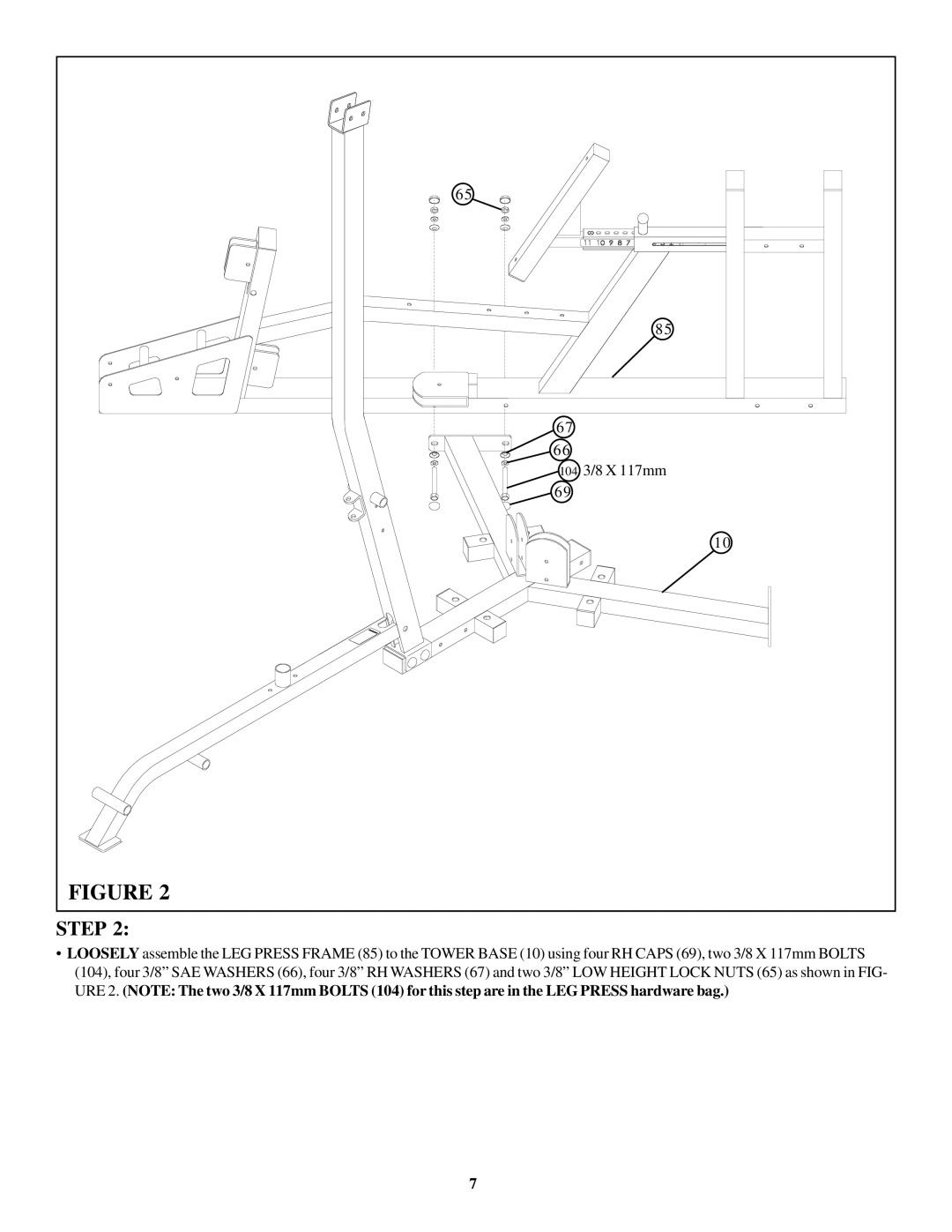 Life Fitness FIT 3 manual 104 3/8 X 117mm 