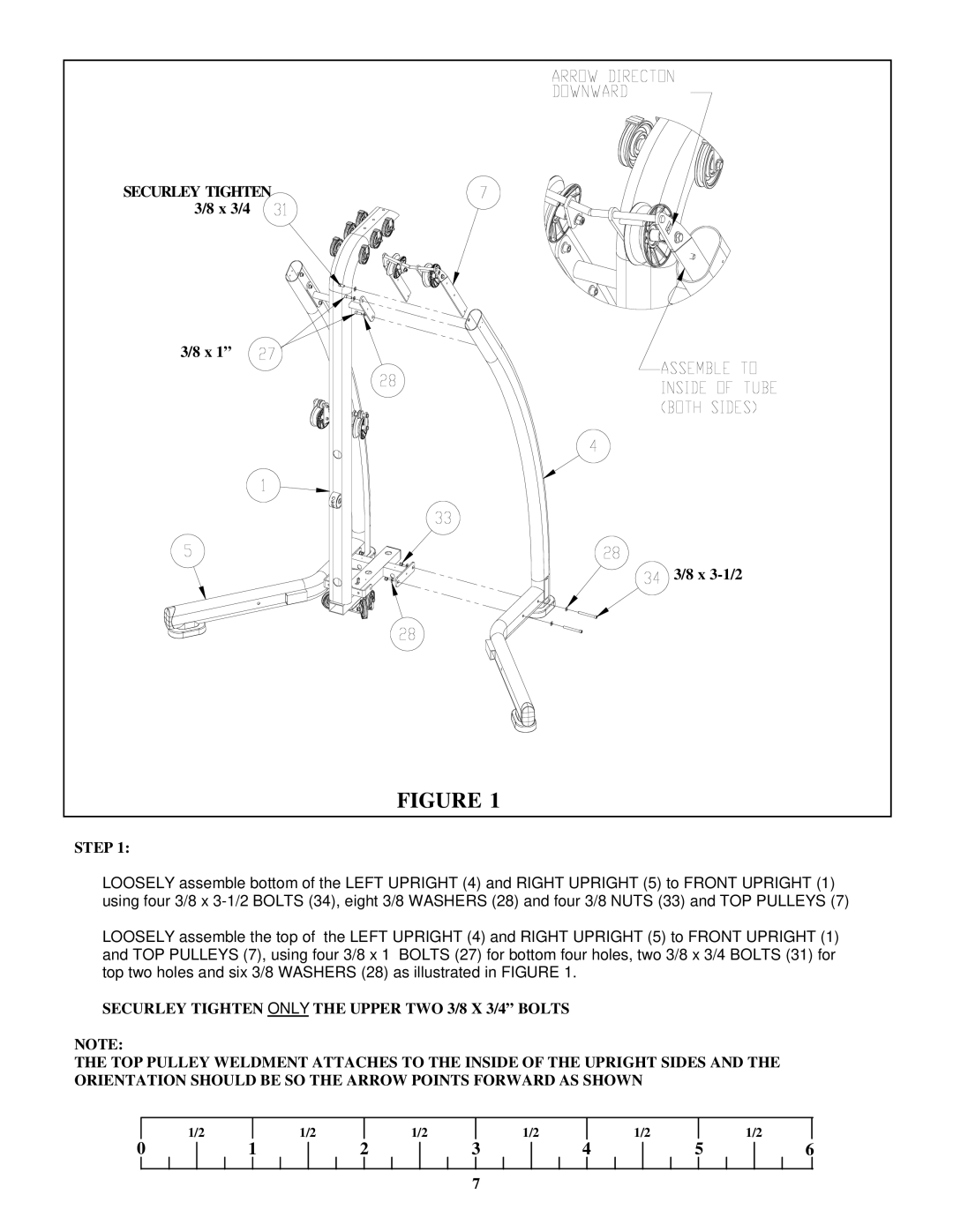 Life Fitness FSFCM1-0102-001 manual Securley Tighten 