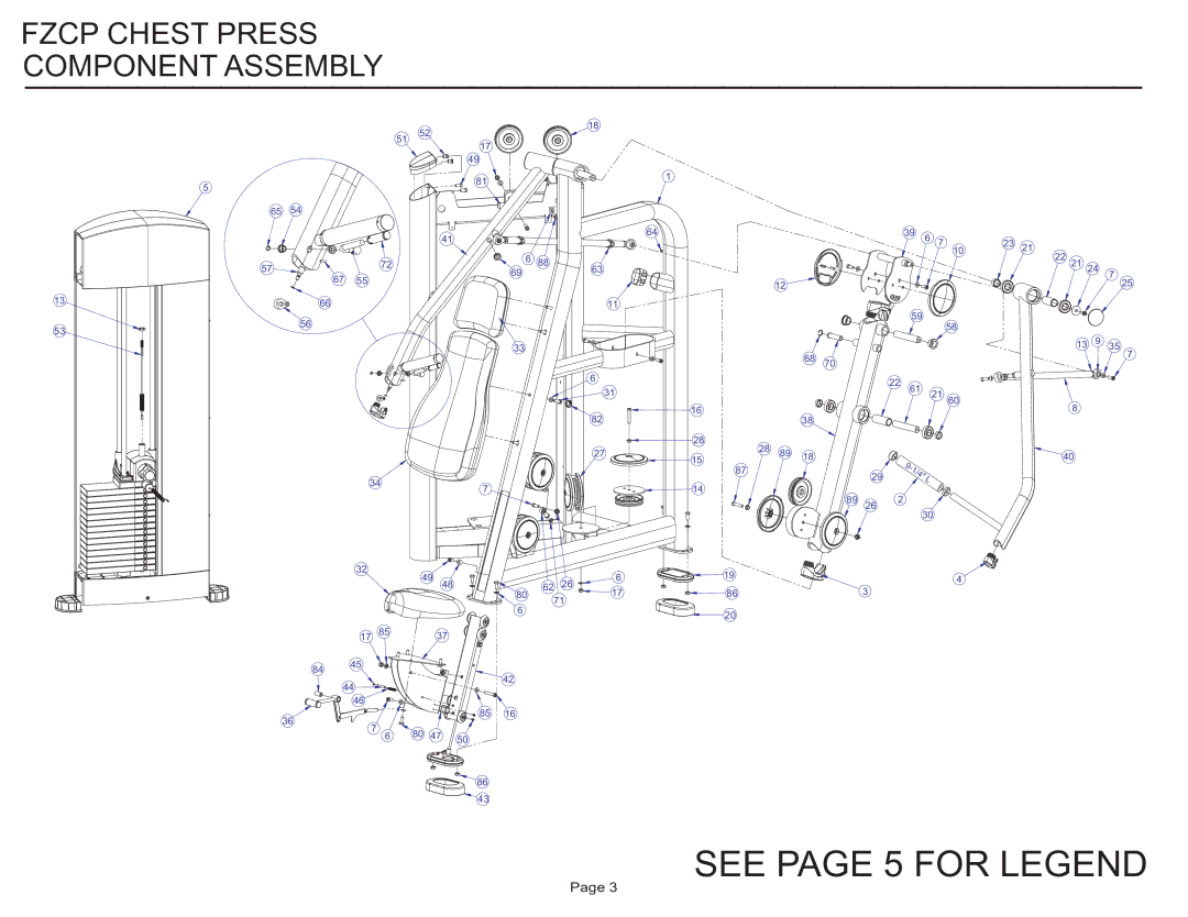 Life Fitness FZCP manual See page 5 for Legend 