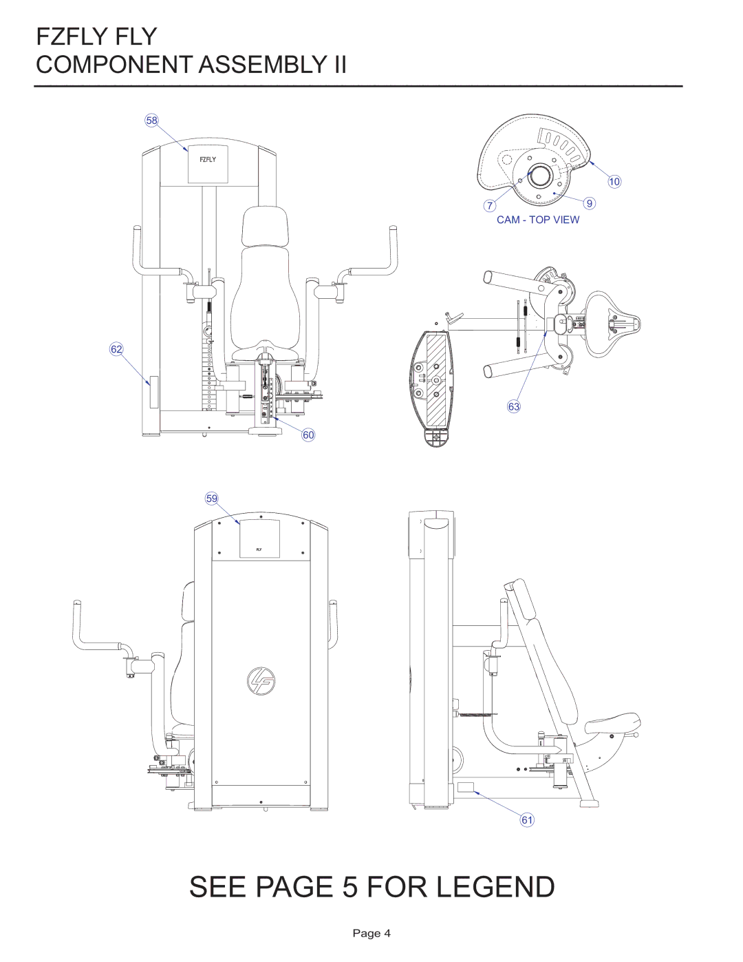 Life Fitness Fzfly Fly manual CAM TOP View 