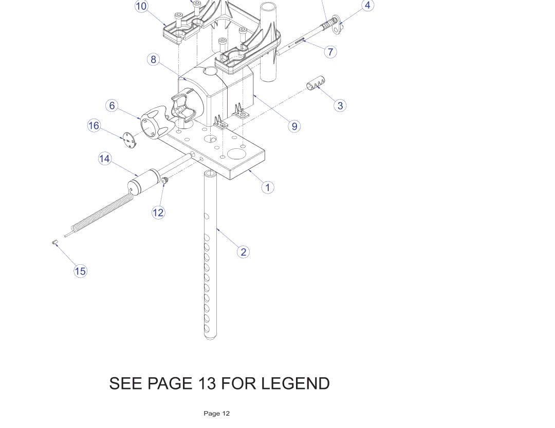 Life Fitness FZGL manual See page 13 for Legend, Fzgl Glute Head Plate Assembly 