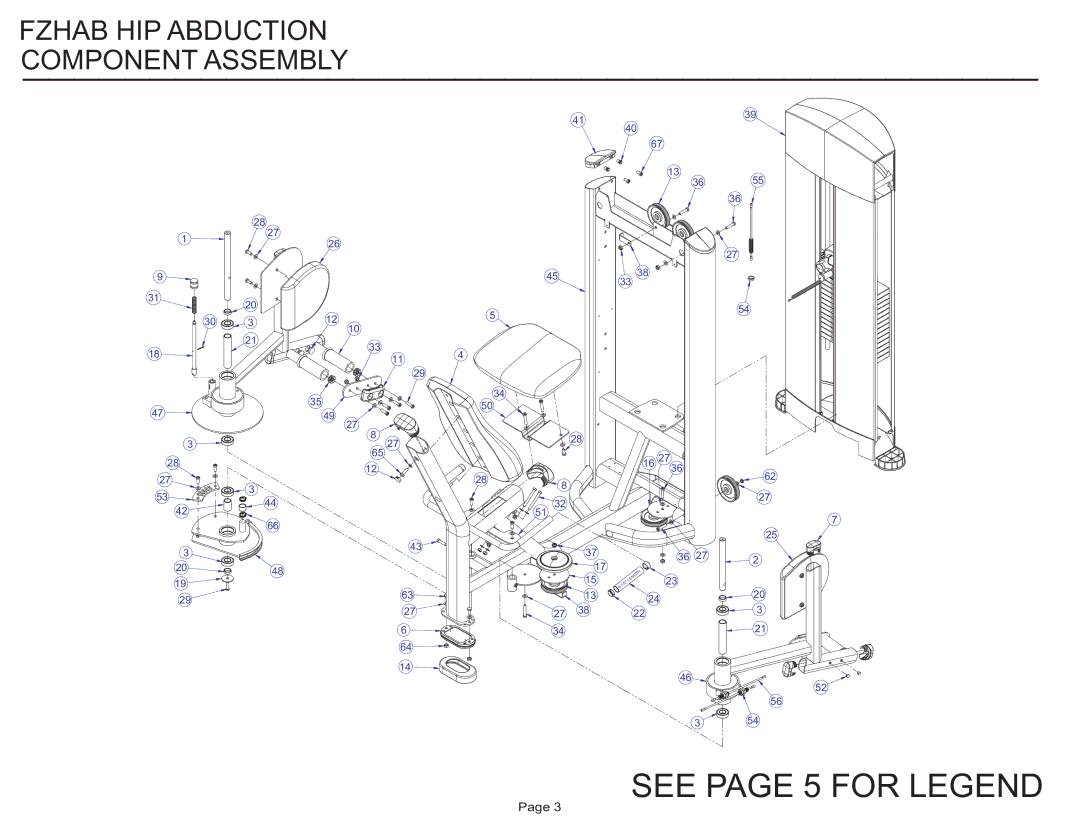 Life Fitness FZHAB manual See page 5 for Legend 