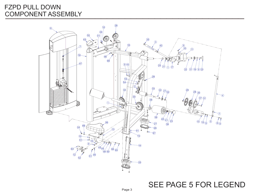 Life Fitness FZPD manual See page 5 for Legend 