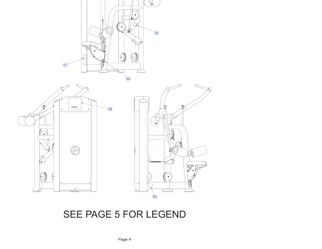 Life Fitness FZPD manual Fzpd Pull Down Component Assembly 