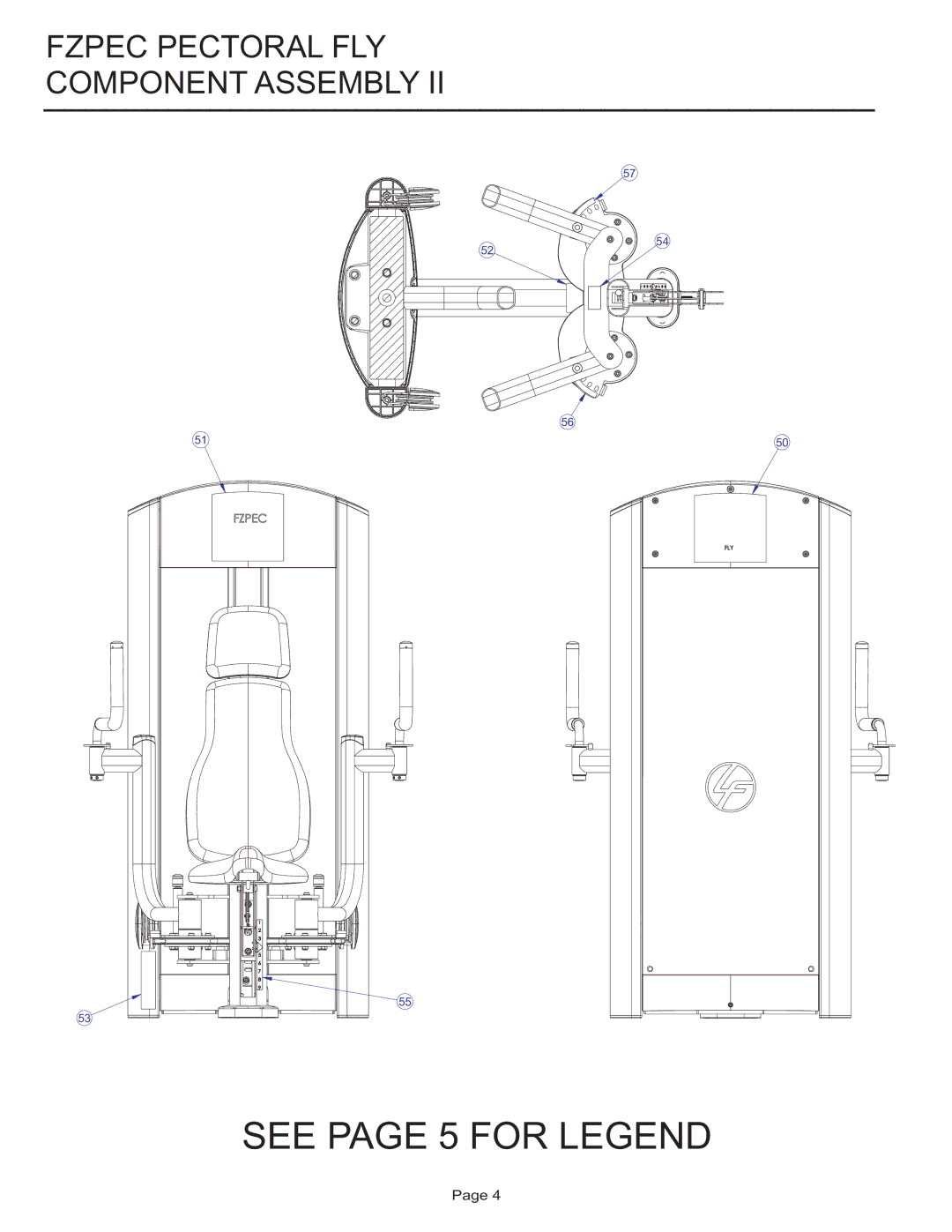 Life Fitness FZPEC manual See page 5 for Legend 