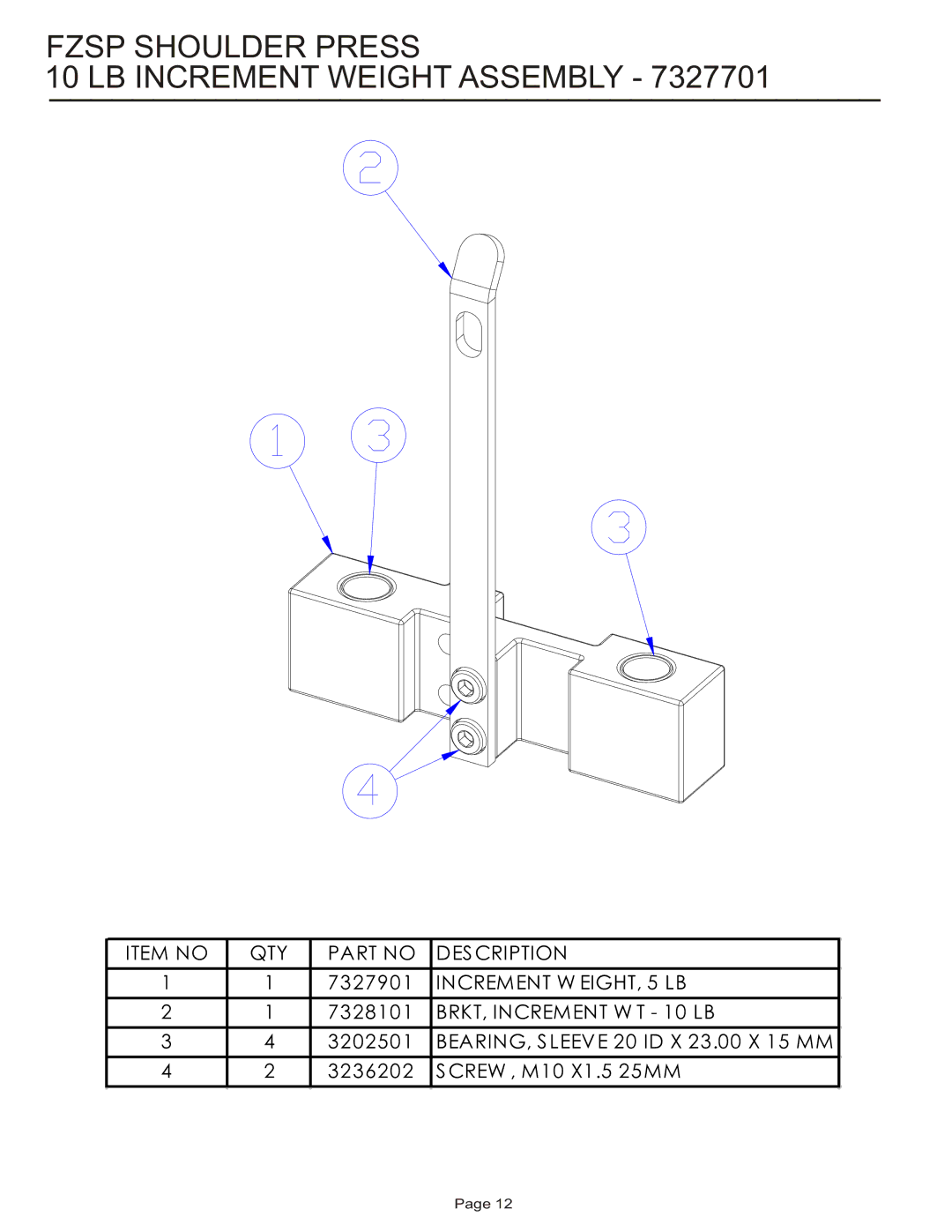 Life Fitness FZSP manual DES Cription 