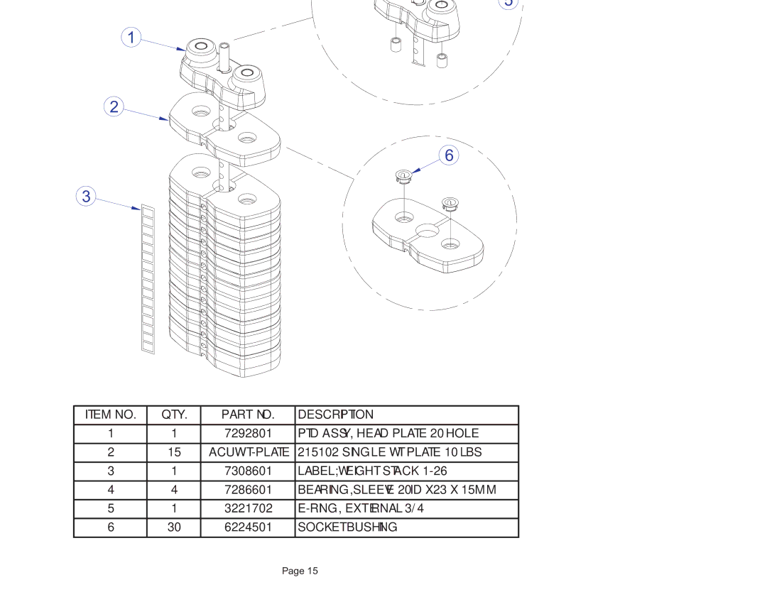 Life Fitness G4-001 manual Weight Stack Assembly 