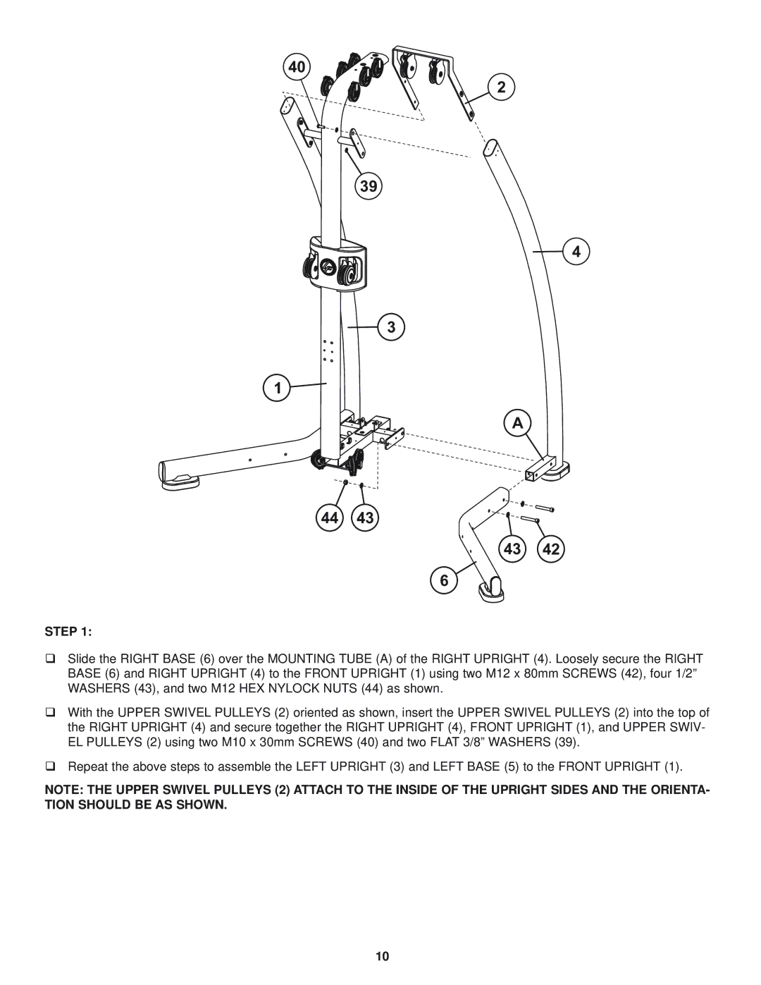 Life Fitness 8289201 REV. B, G5-001, 39721 manual Step 