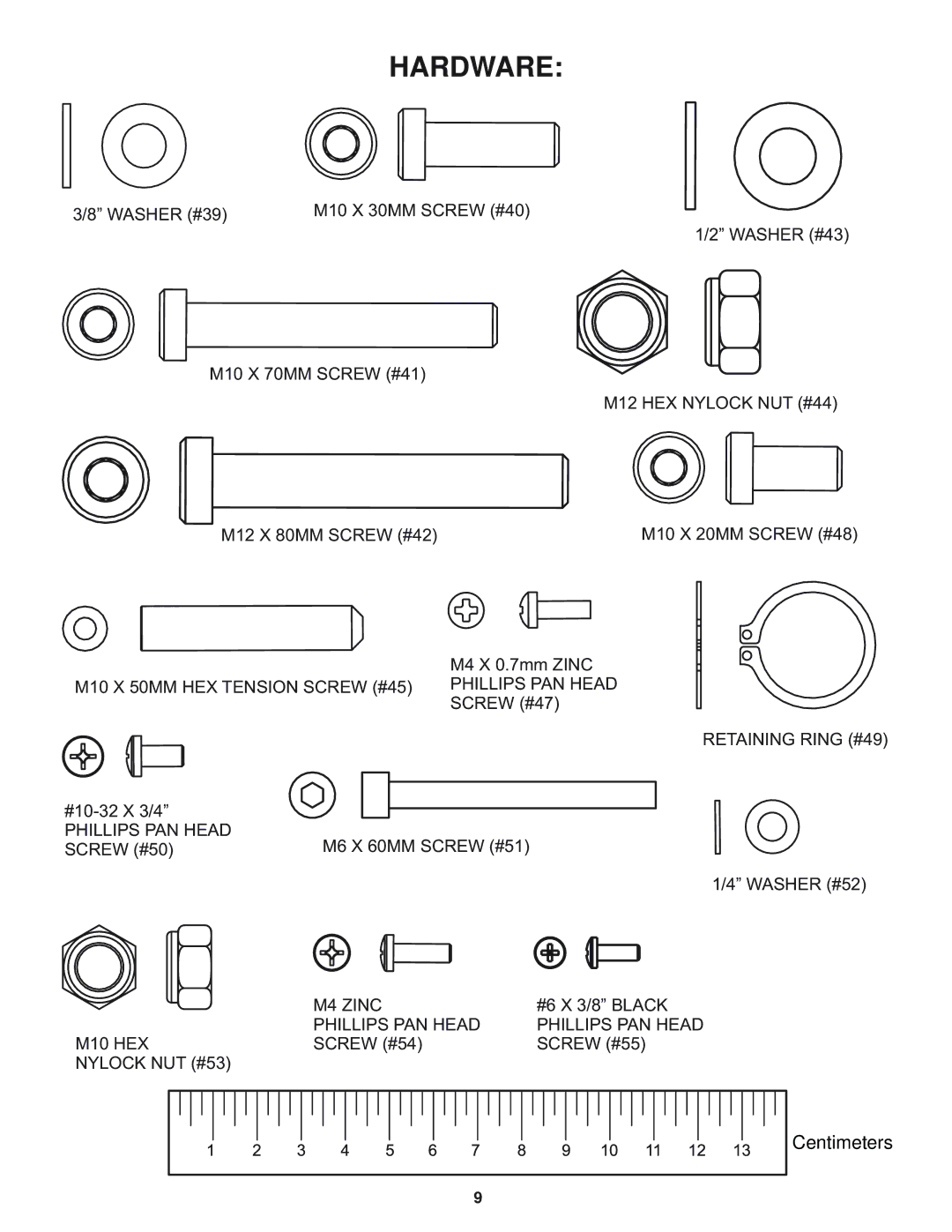 Life Fitness G5-001, 8289201 REV. B, 39721 manual Hardware 