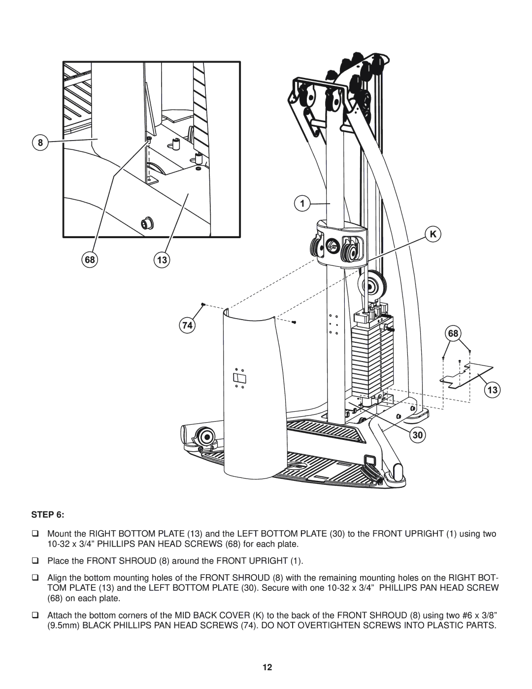 Life Fitness G5 CABLE MOTION manual Step 