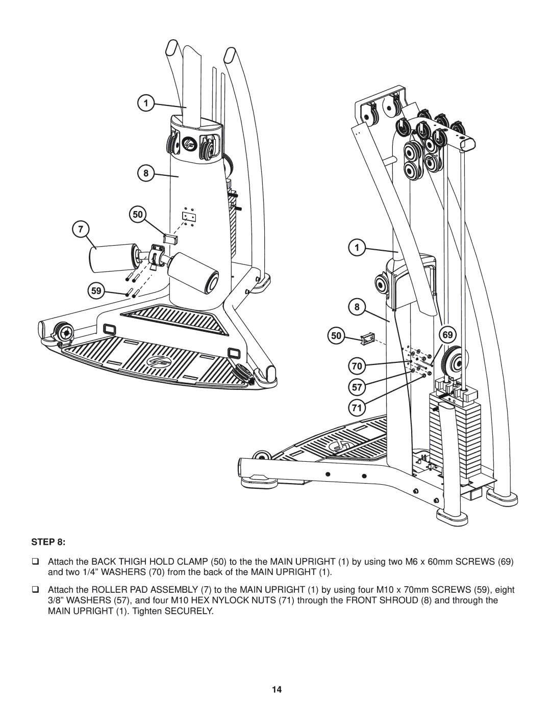 Life Fitness G5 CABLE MOTION manual Step 