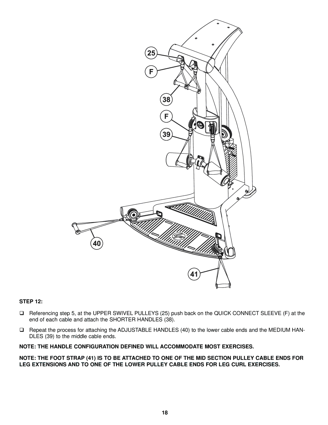 Life Fitness G5 CABLE MOTION manual Step 