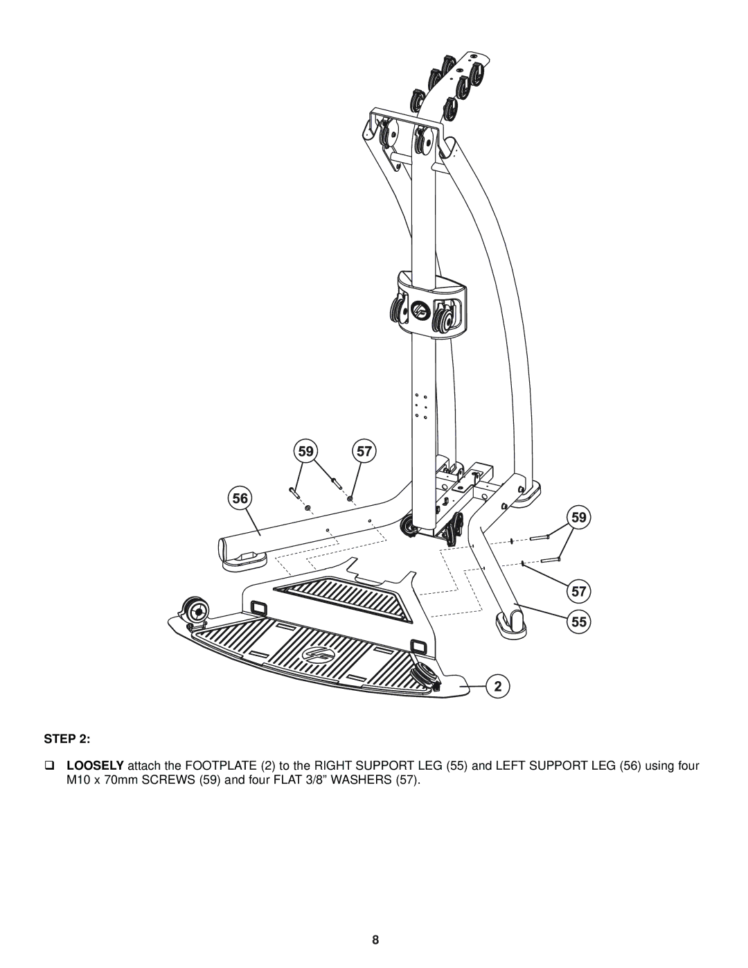 Life Fitness G5 CABLE MOTION manual Step 