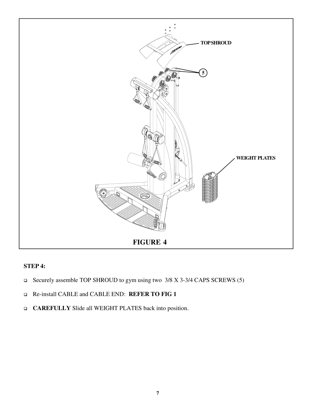 Life Fitness G5/FIT 1.0 CM manual Tightensecurely 