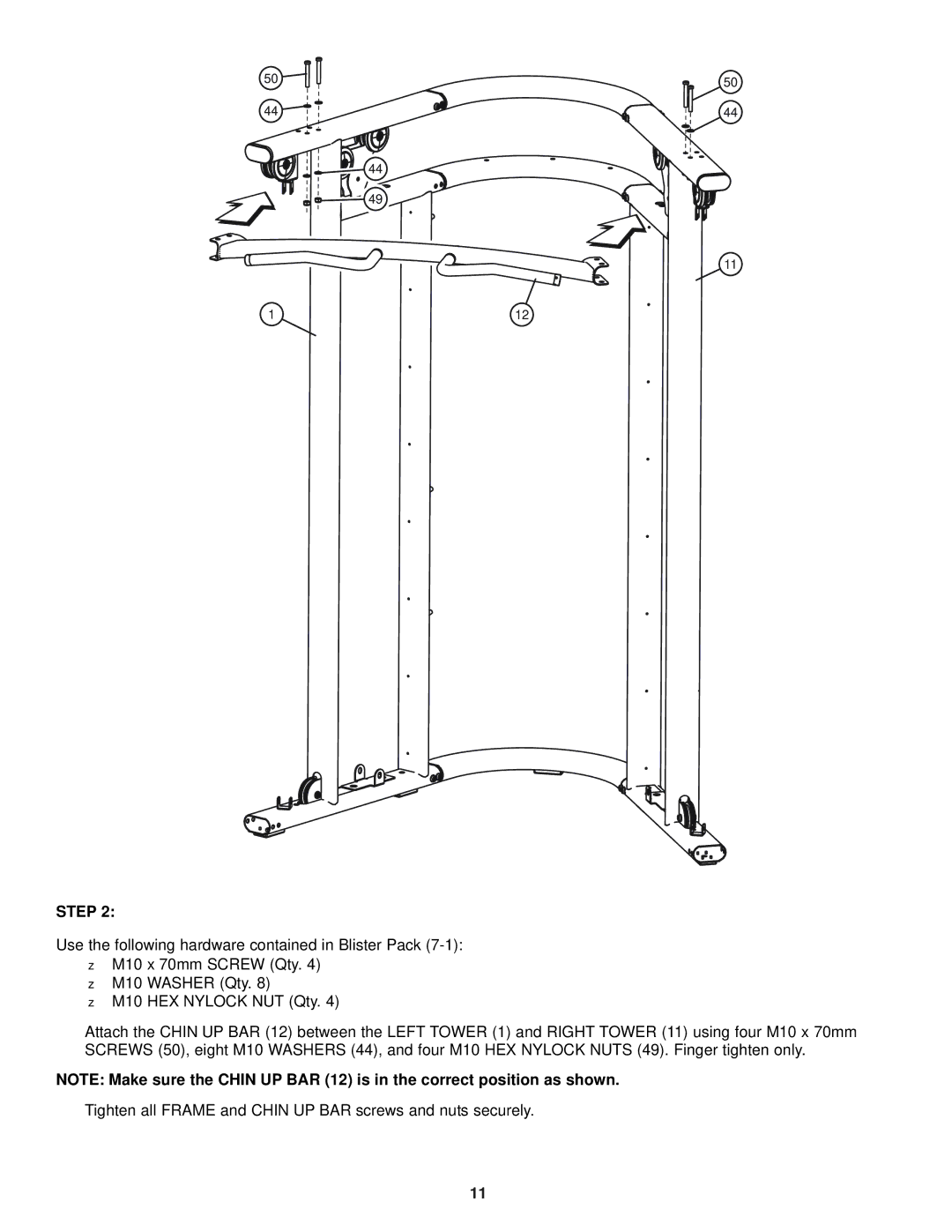 Life Fitness 39735, G7-002, 8352100 REV. B, CLASS H manual Step 