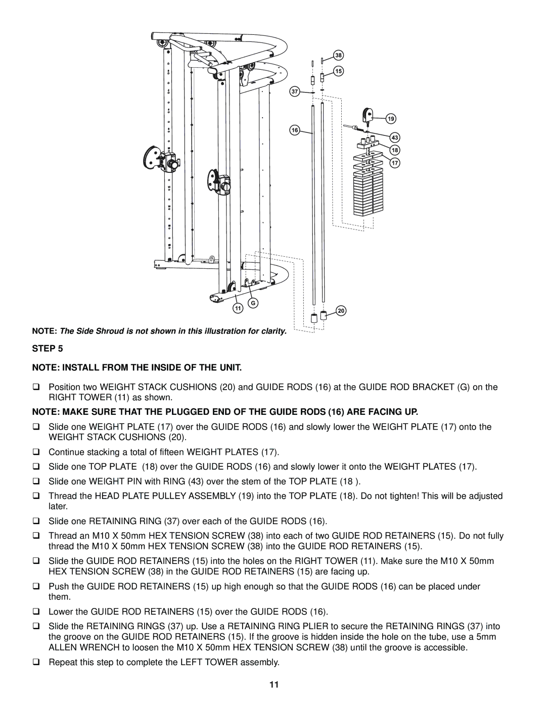 Life Fitness g7 manual Step 