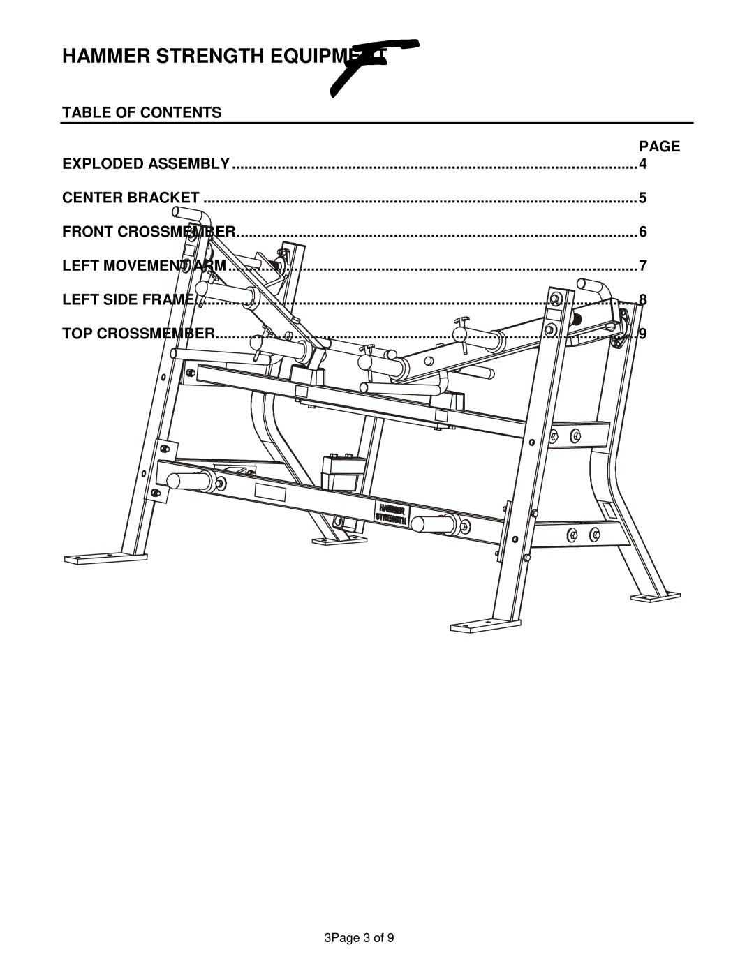 Life Fitness GBHP manual 3Page 3 