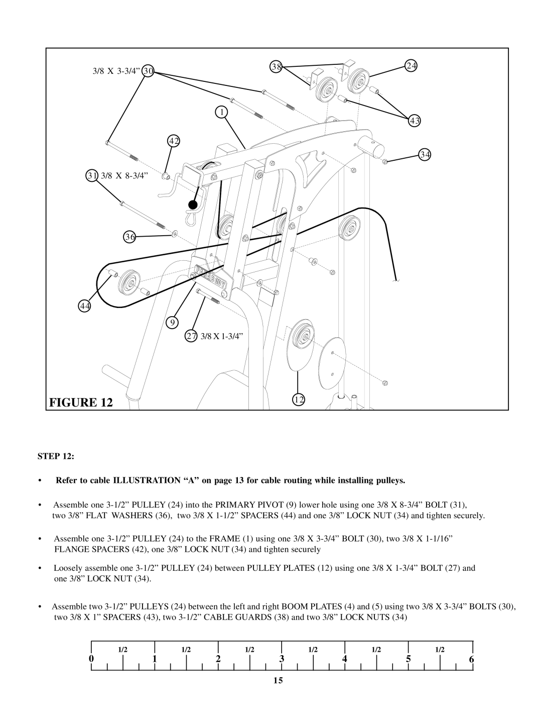 Life Fitness GS1 manual X 3-3/4 31 3/8 X 8-3/4 27 3/8 X 1-3/4 