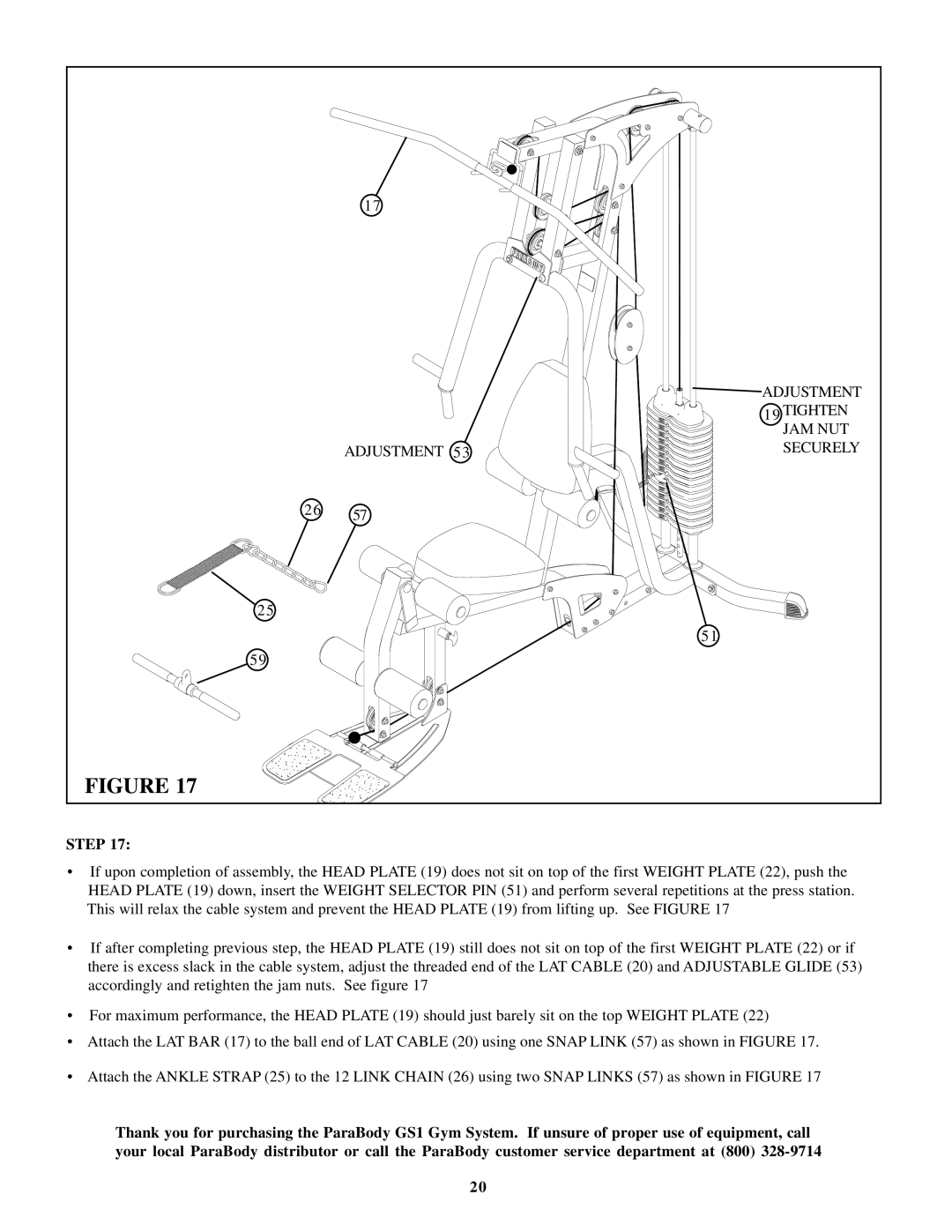 Life Fitness GS1 manual Adjustment 