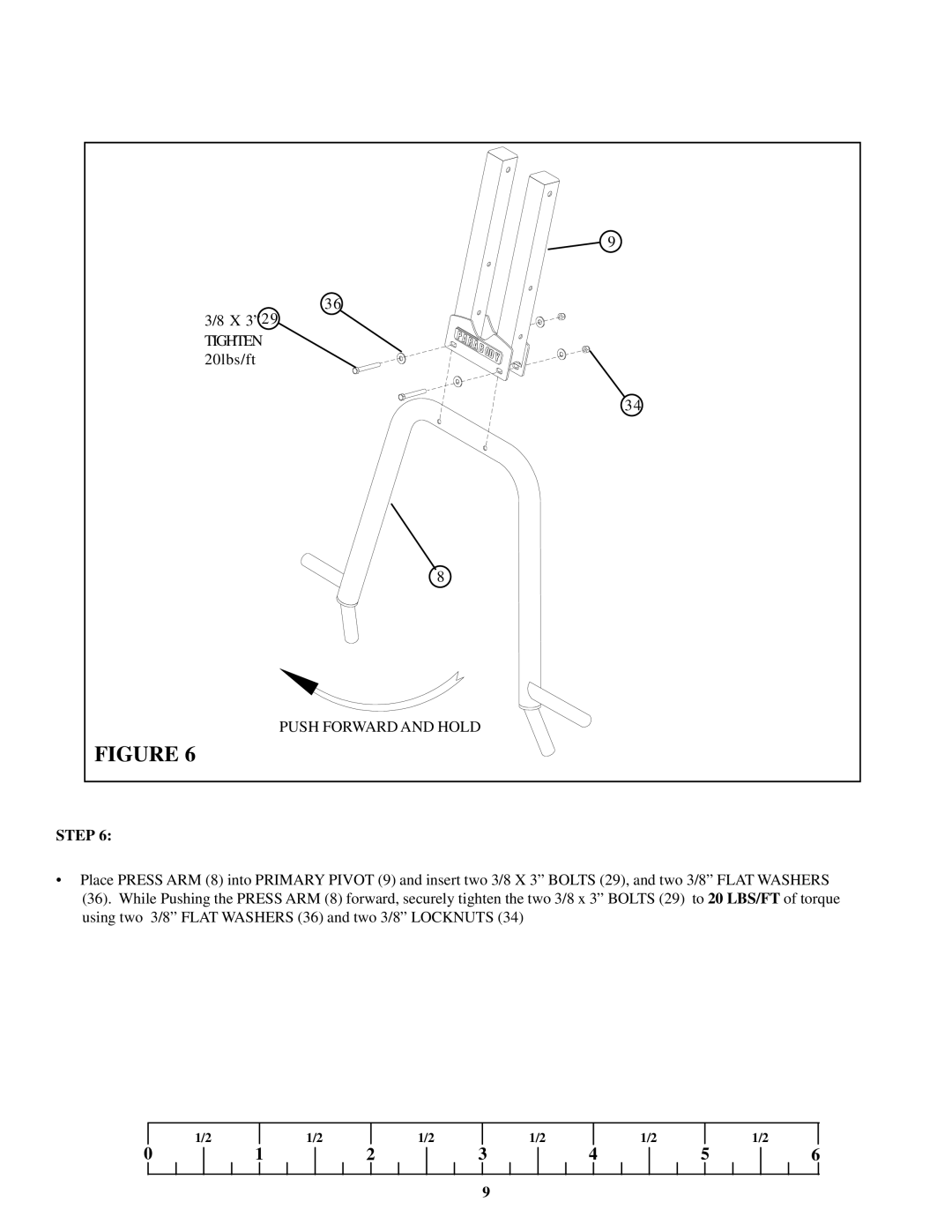 Life Fitness GS1 manual Push Forward and Hold 