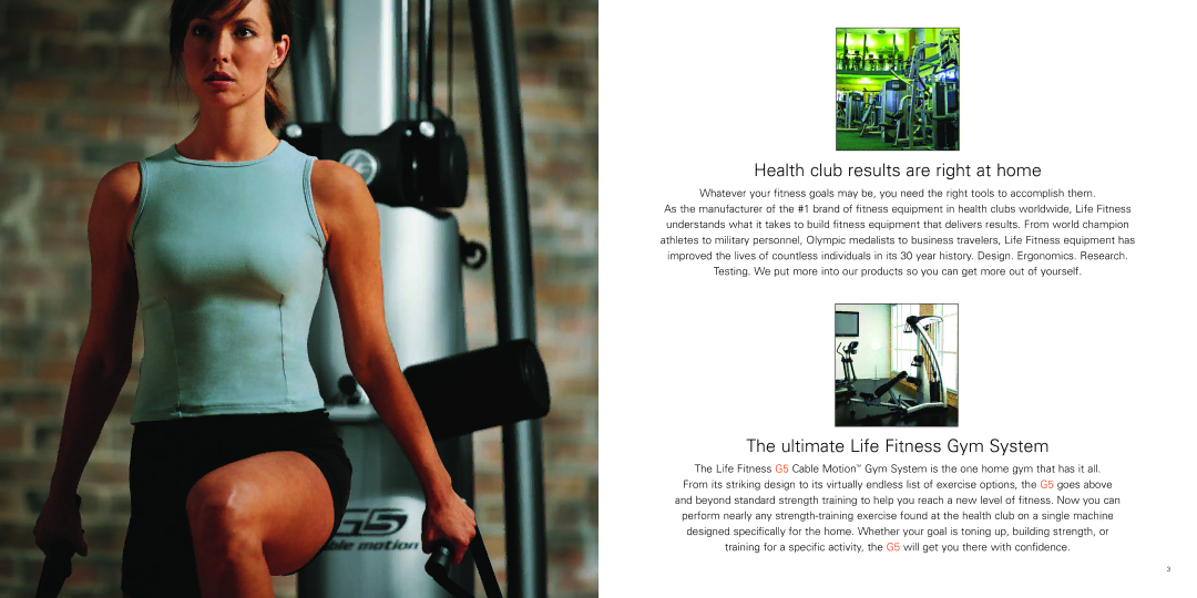 Life Fitness Gym Systems manual Health club results are right at home, Ultimate Life Fitness Gym System 