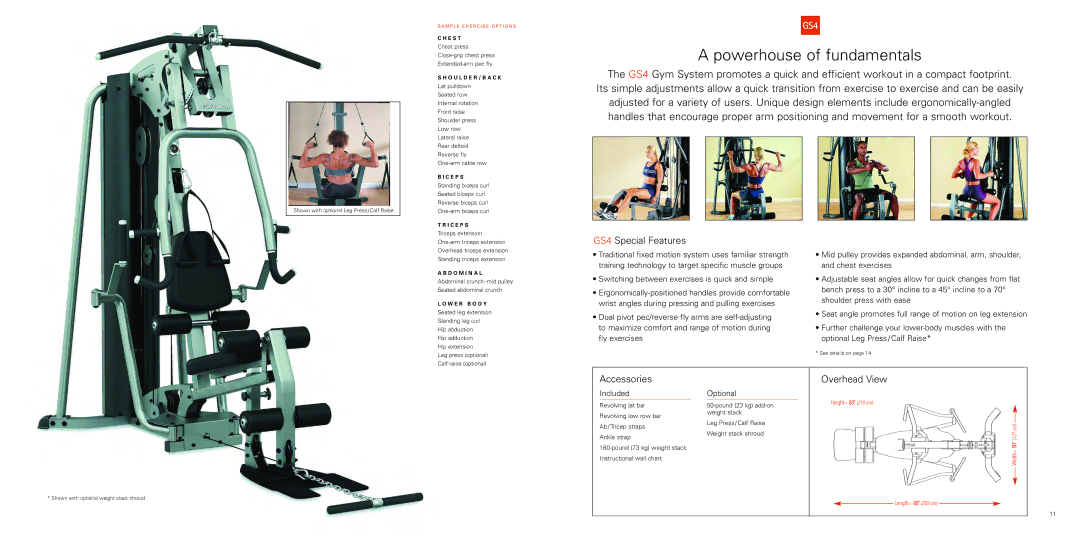 Life Fitness Gym Systems Powerhouse of fundamentals, GS4 Special Features, Switching between exercises is quick and simple 