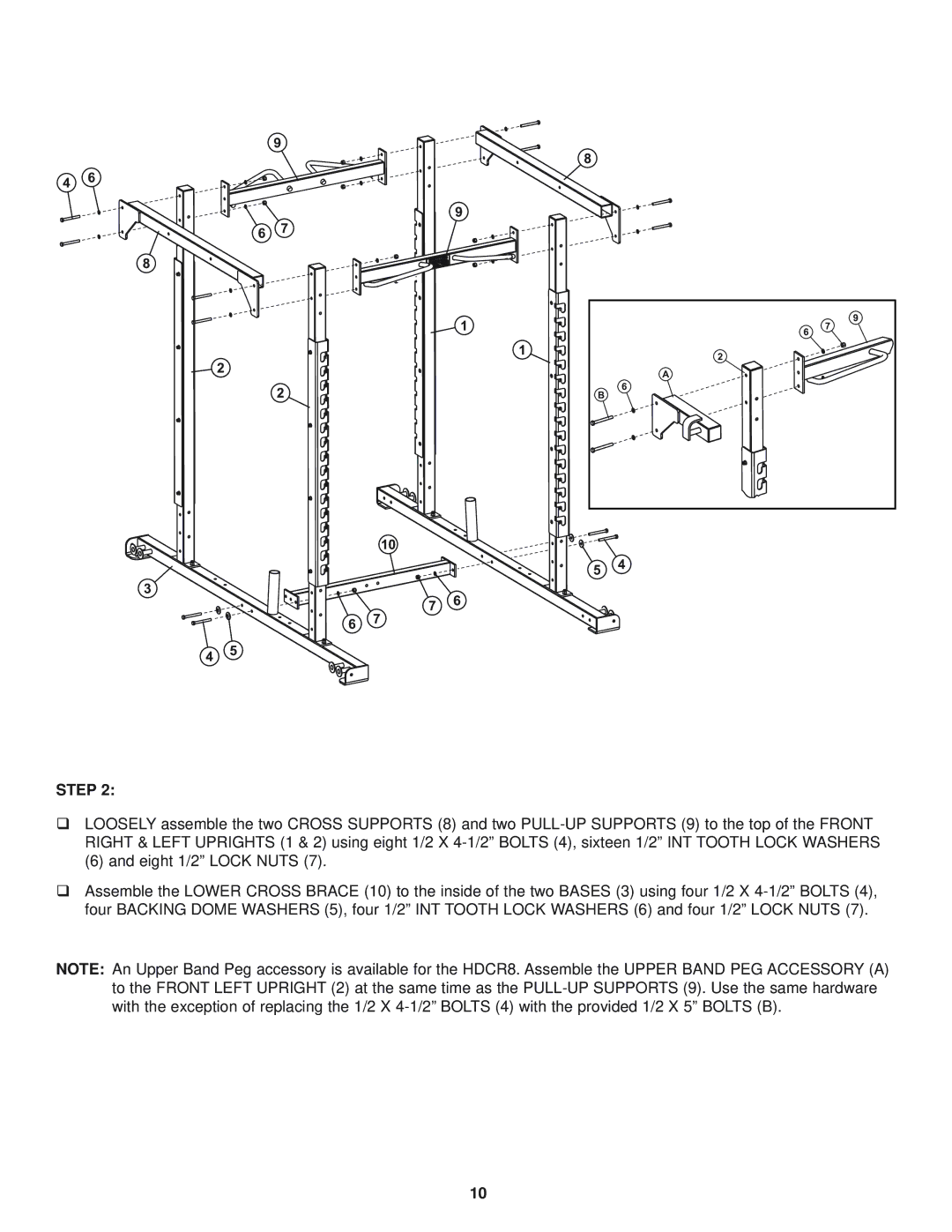 Life Fitness HDCR manual Step 