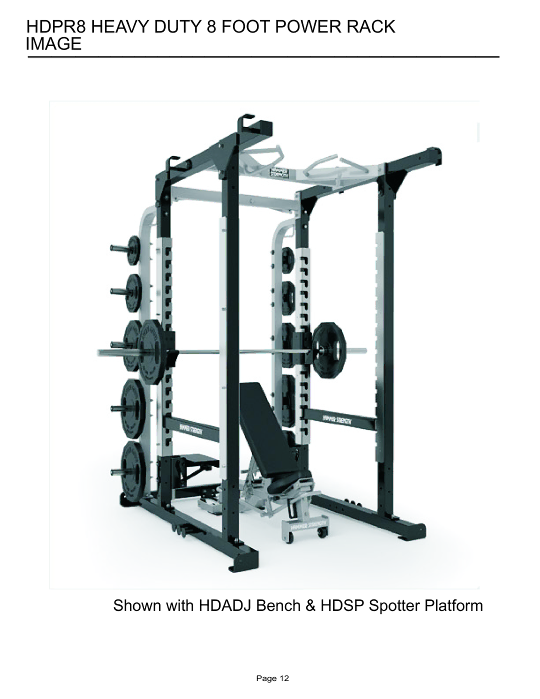 Life Fitness manual HDPR8 Heavy Duty 8 Foot Power Rack Image 