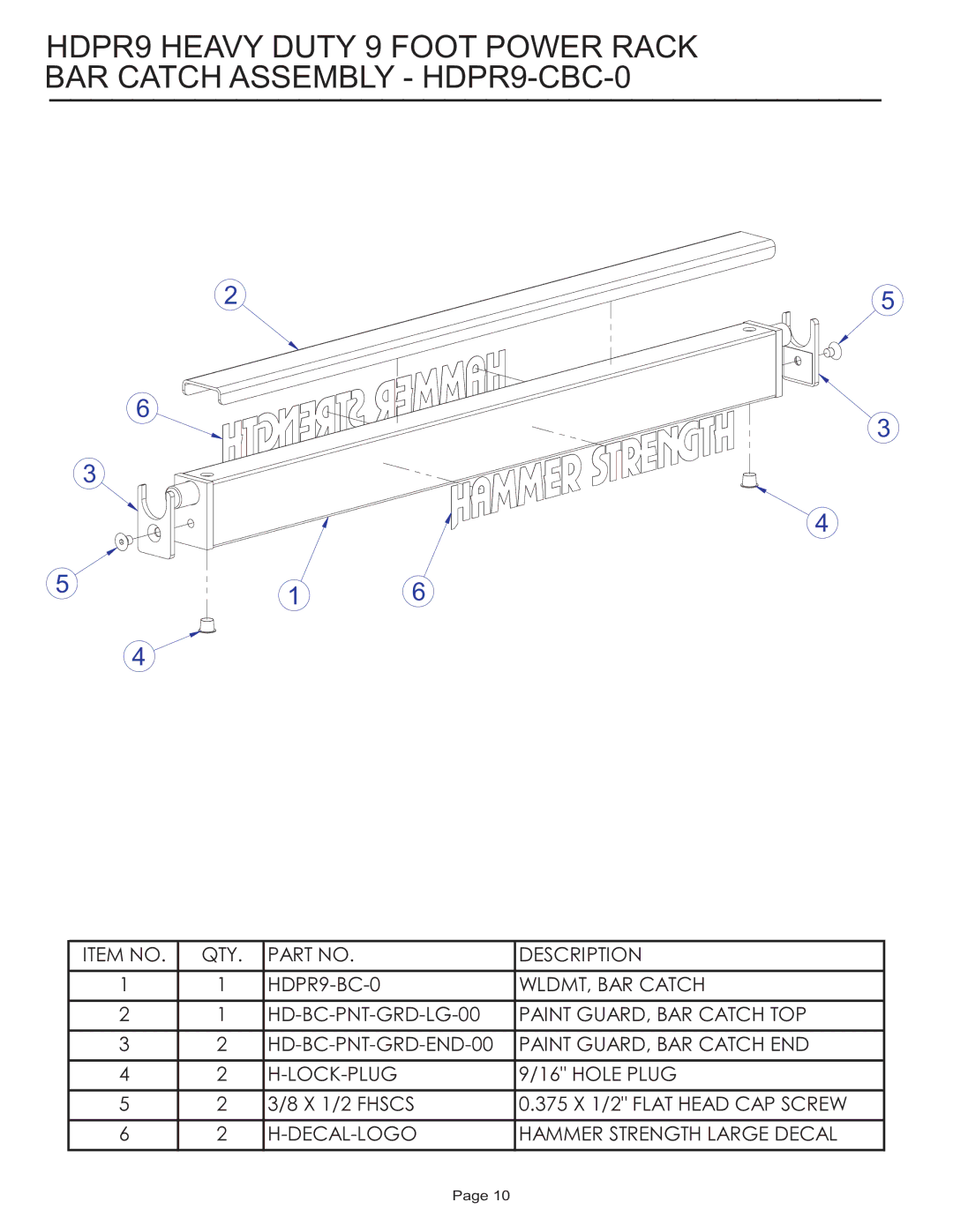 Life Fitness HDPR9 manual DECAL-LOGO Hammer Strength Large Decal 