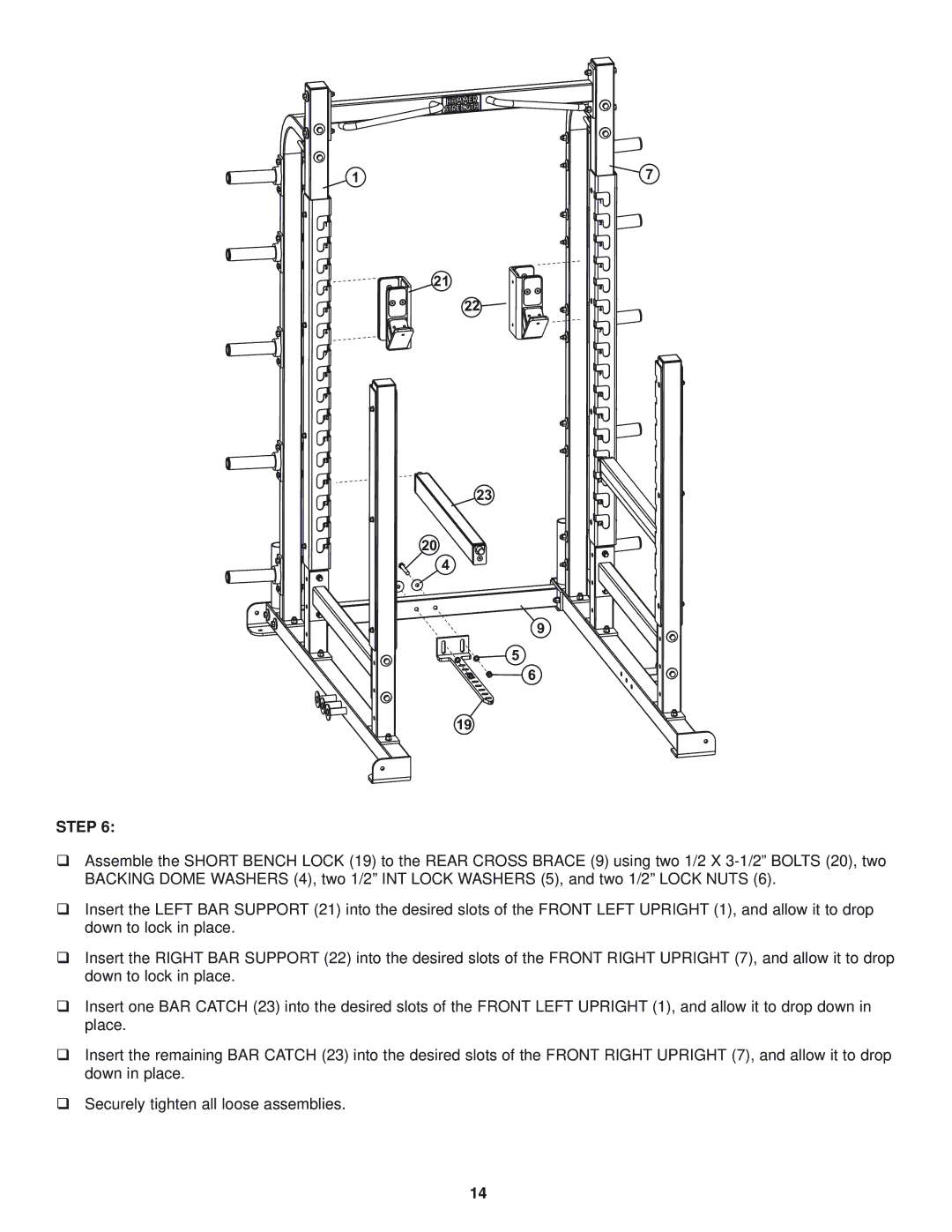 Life Fitness Heavy Duty Multi Rack manual Step 