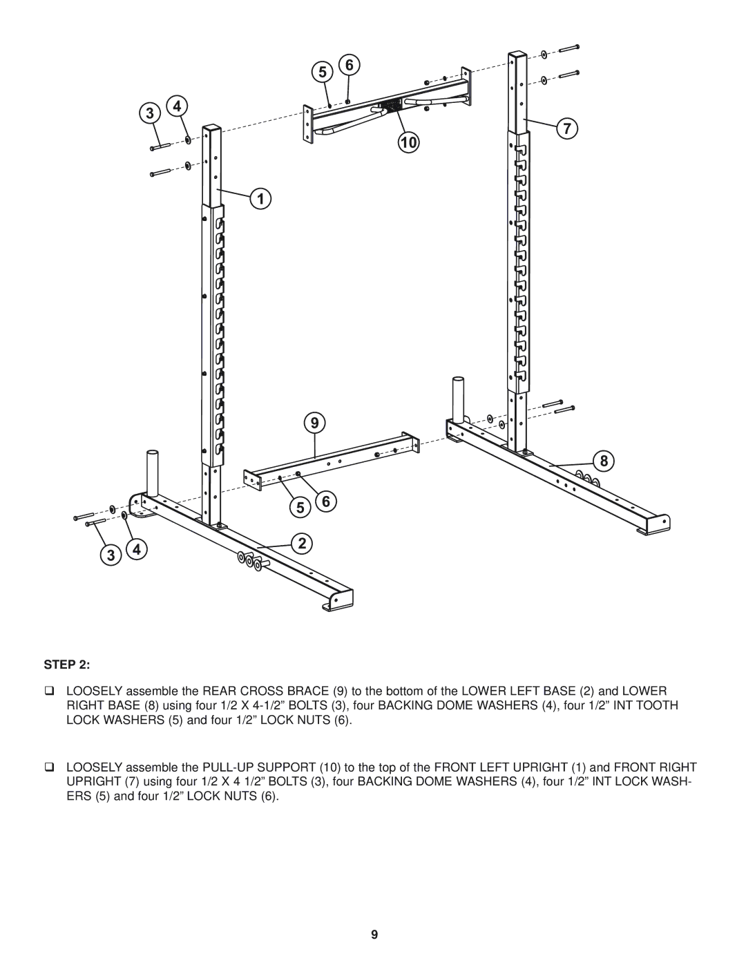 Life Fitness Heavy Duty Multi Rack manual Step 