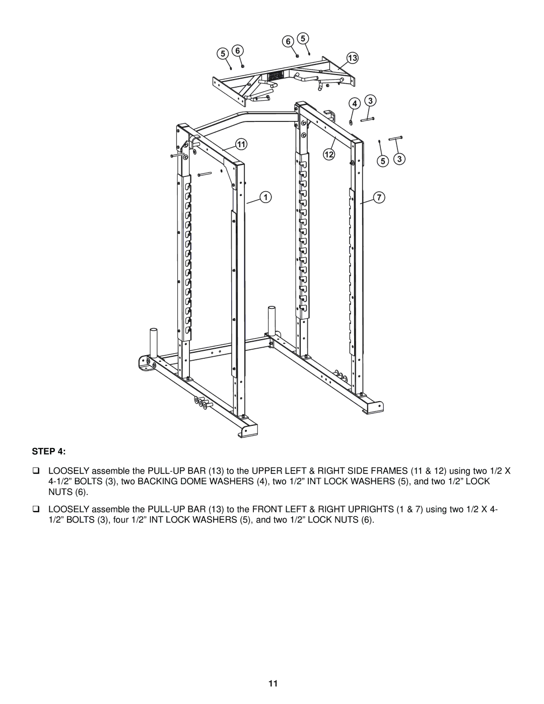 Life Fitness Heavy Duty Power Rack manual Step 