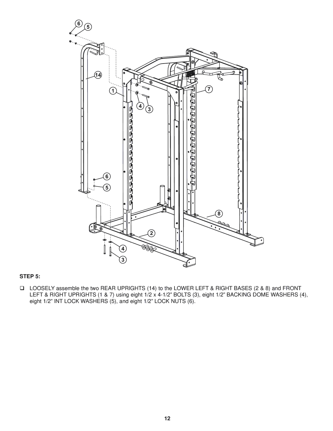 Life Fitness Heavy Duty Power Rack manual Step 