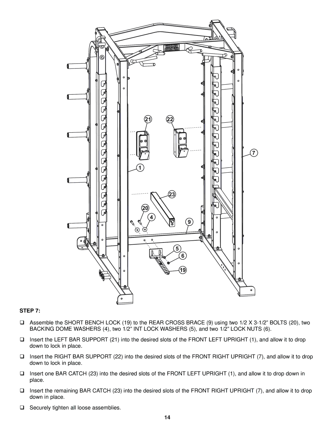 Life Fitness Heavy Duty Power Rack manual Step 