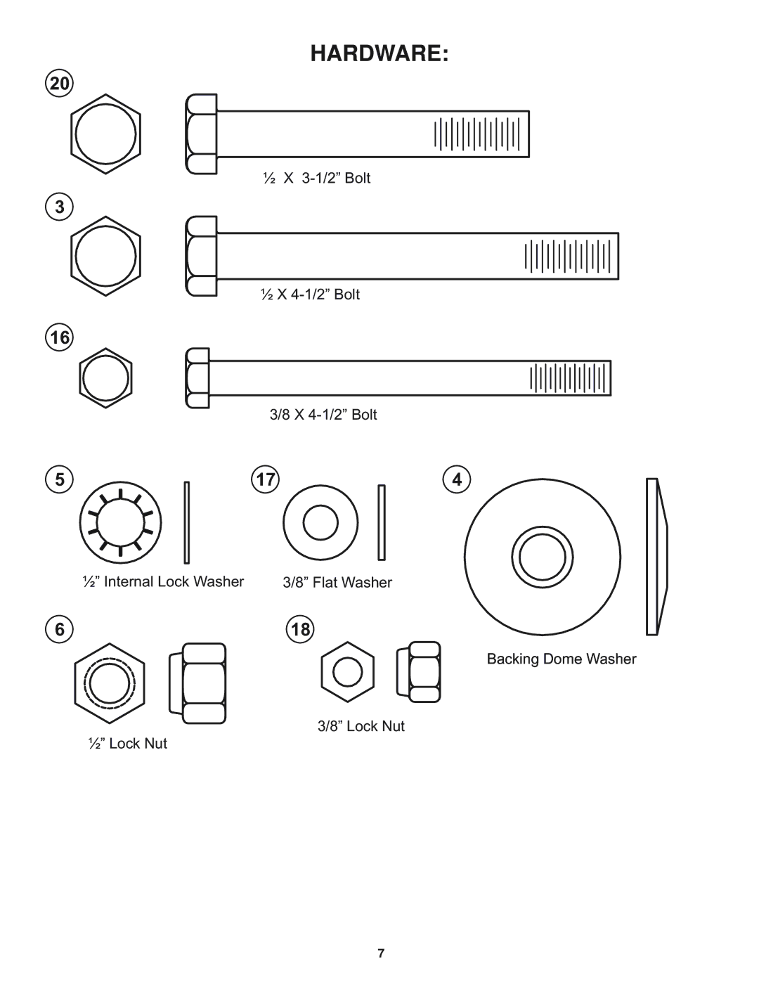 Life Fitness Heavy Duty Power Rack manual Hardware 