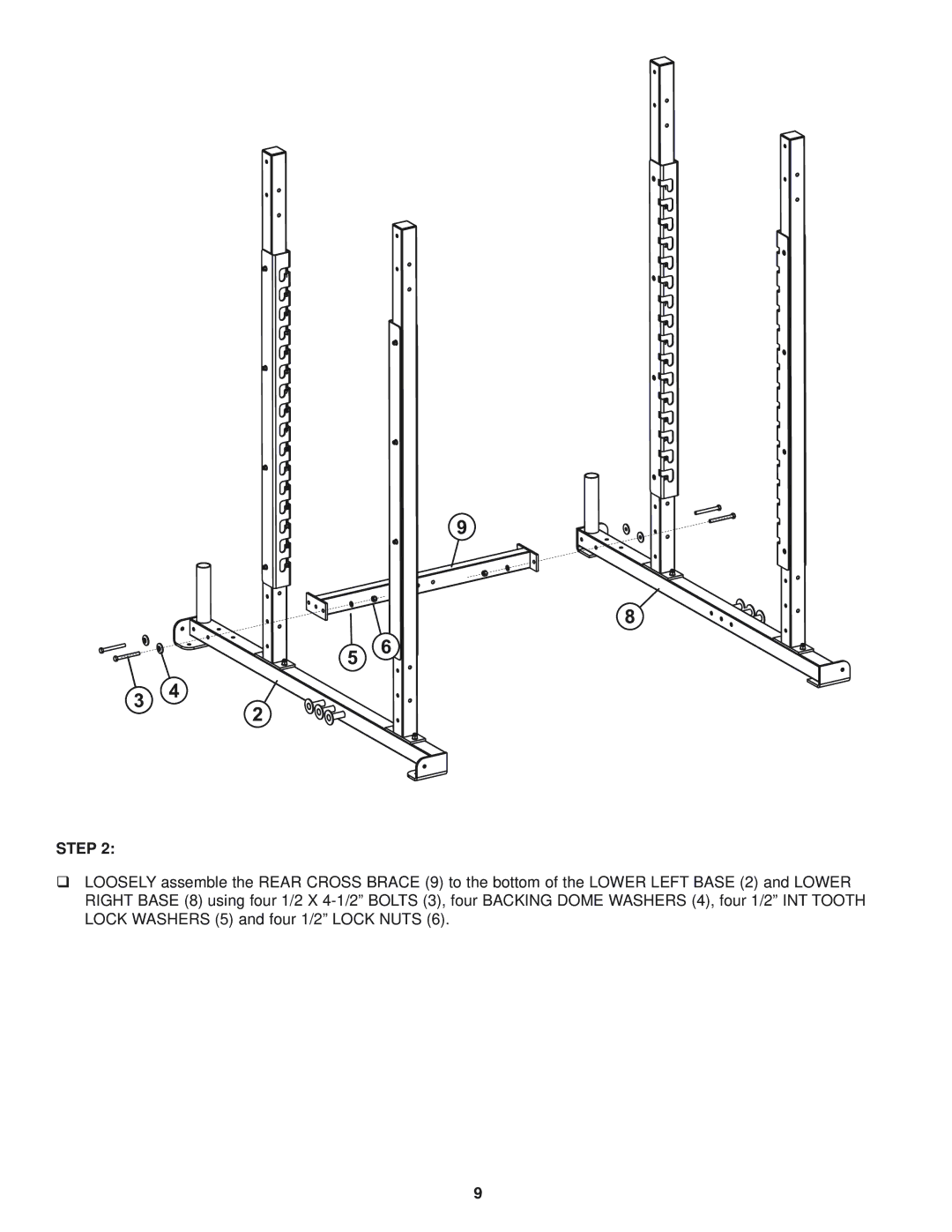 Life Fitness Heavy Duty Power Rack manual Step 