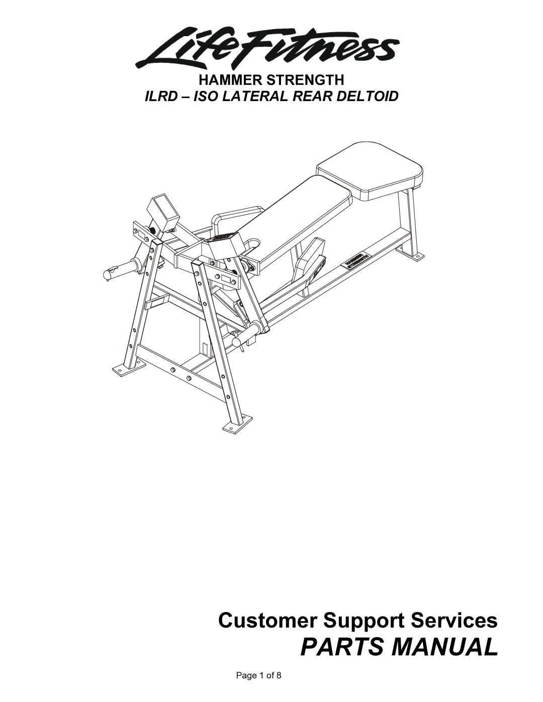 Life Fitness ILRD manual Parts Manual 