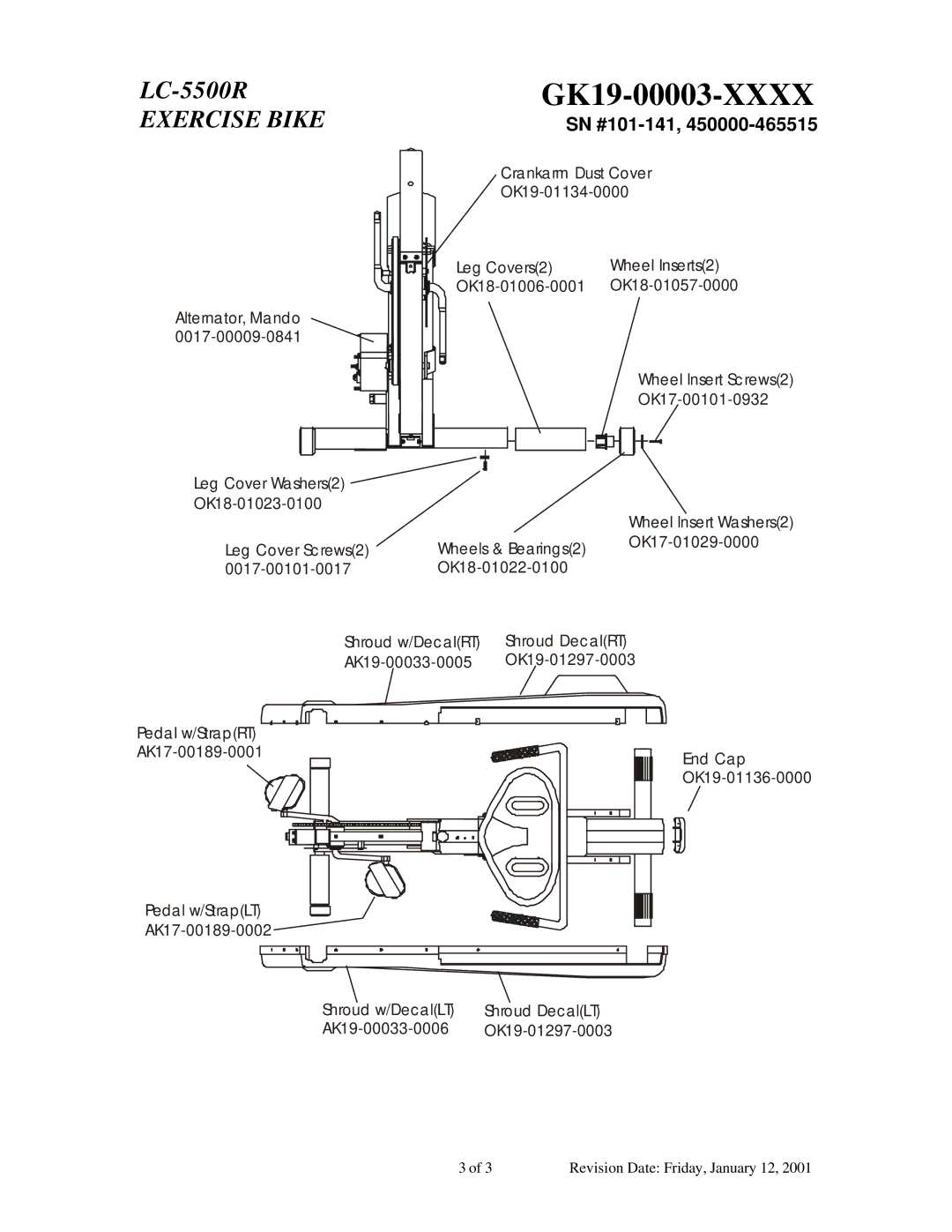 Life Fitness LC-5500R manual SN #101-141 